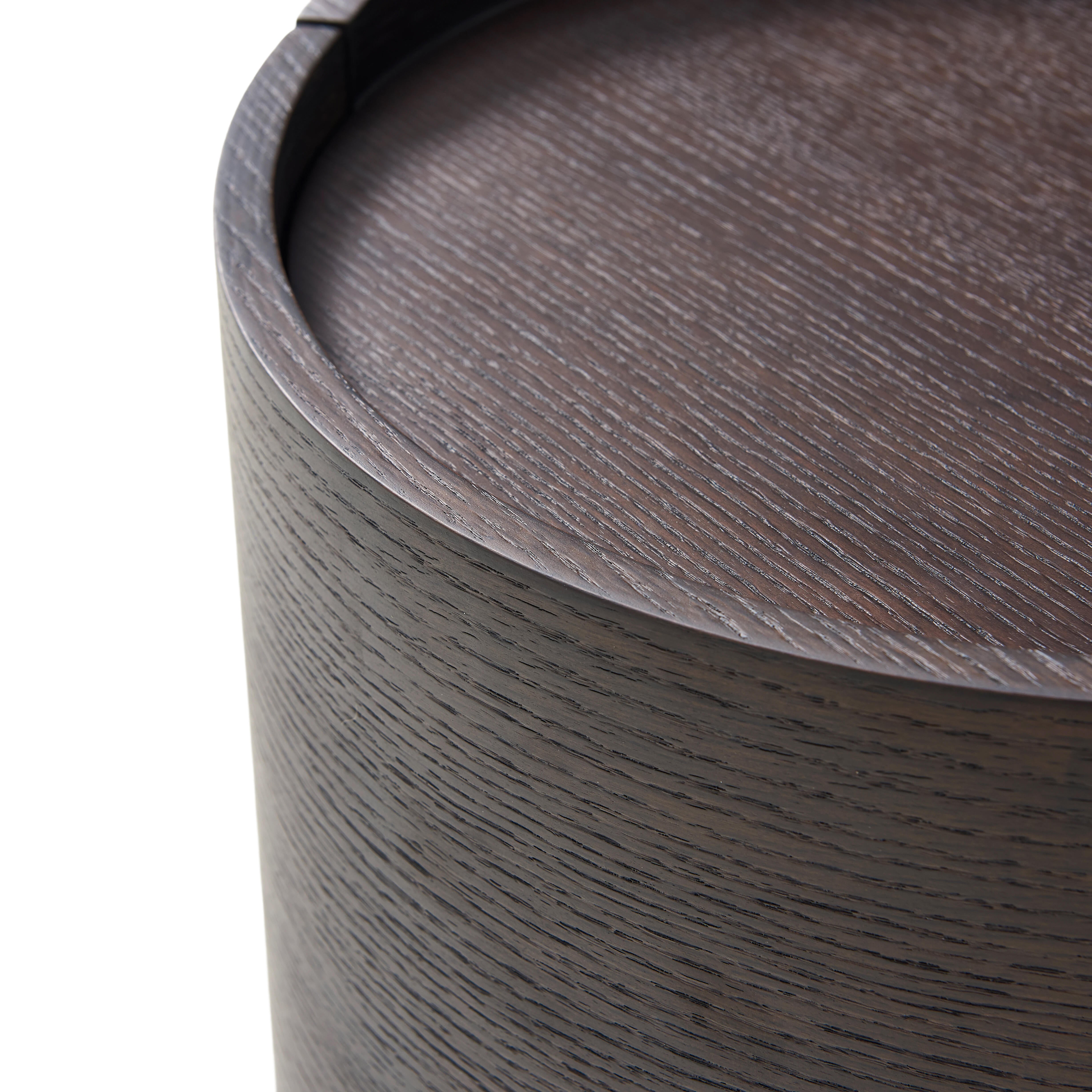 Alder Bedside Table - Smoked Oak