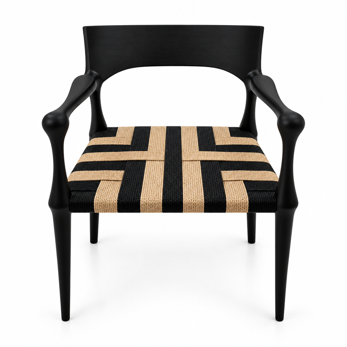Angela Dining Chair - Black & Natural