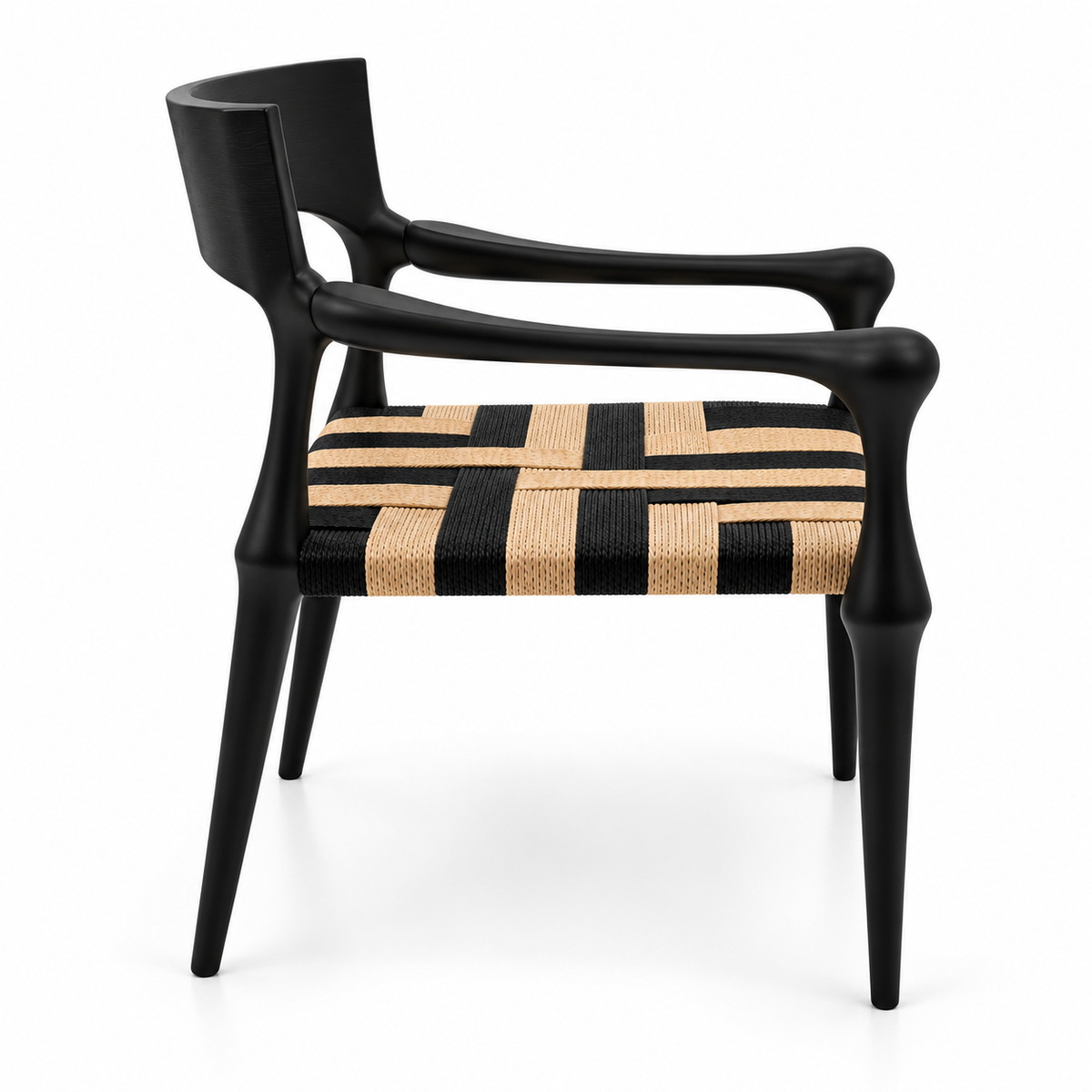 Angela Dining Chair - Black & Natural