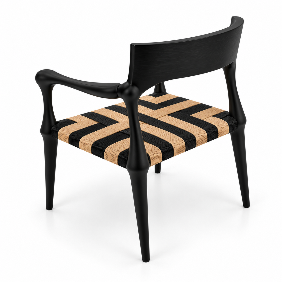 Angela Dining Chair - Black & Natural