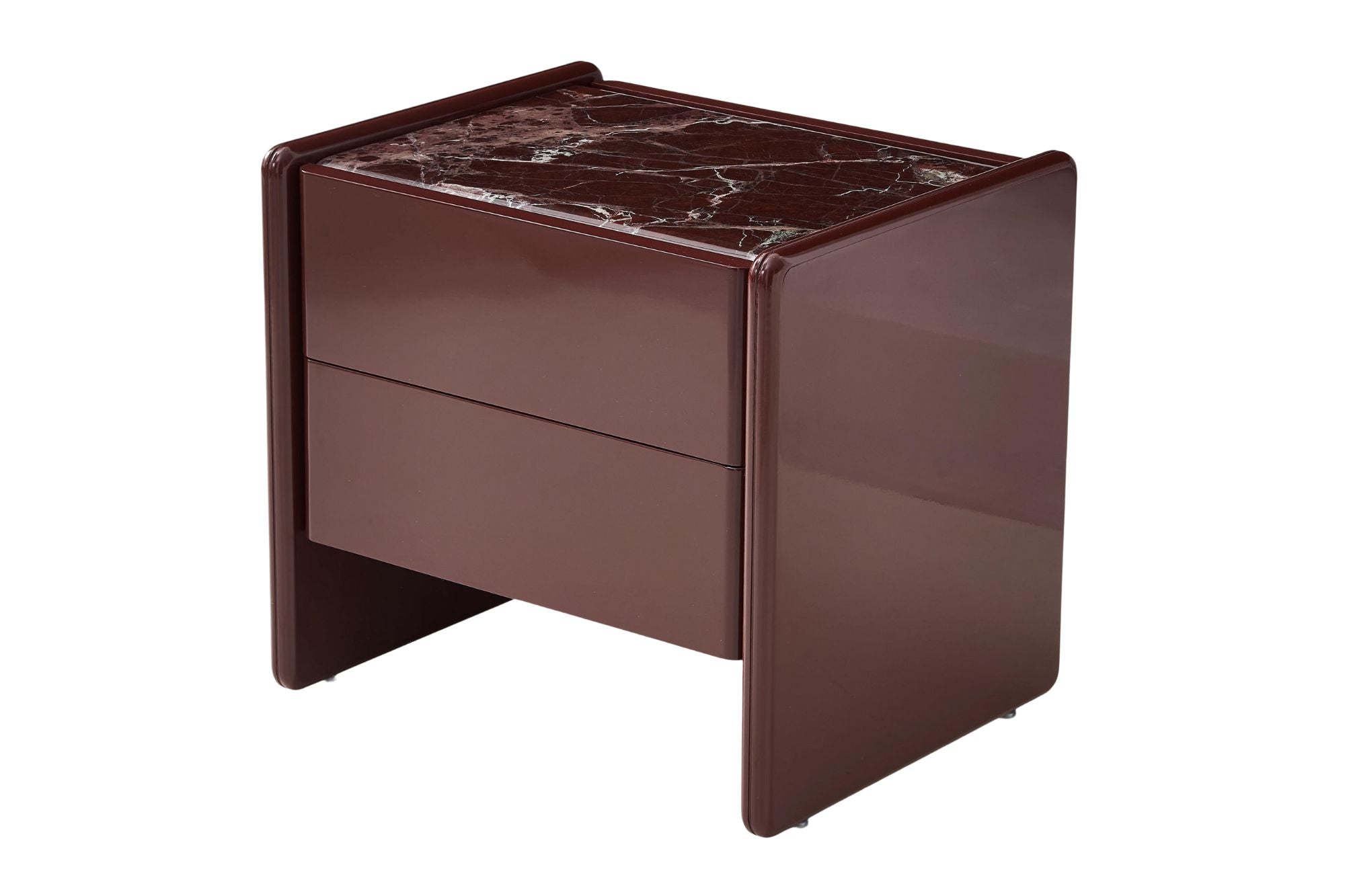 Geno Bedside Table - Dark Red