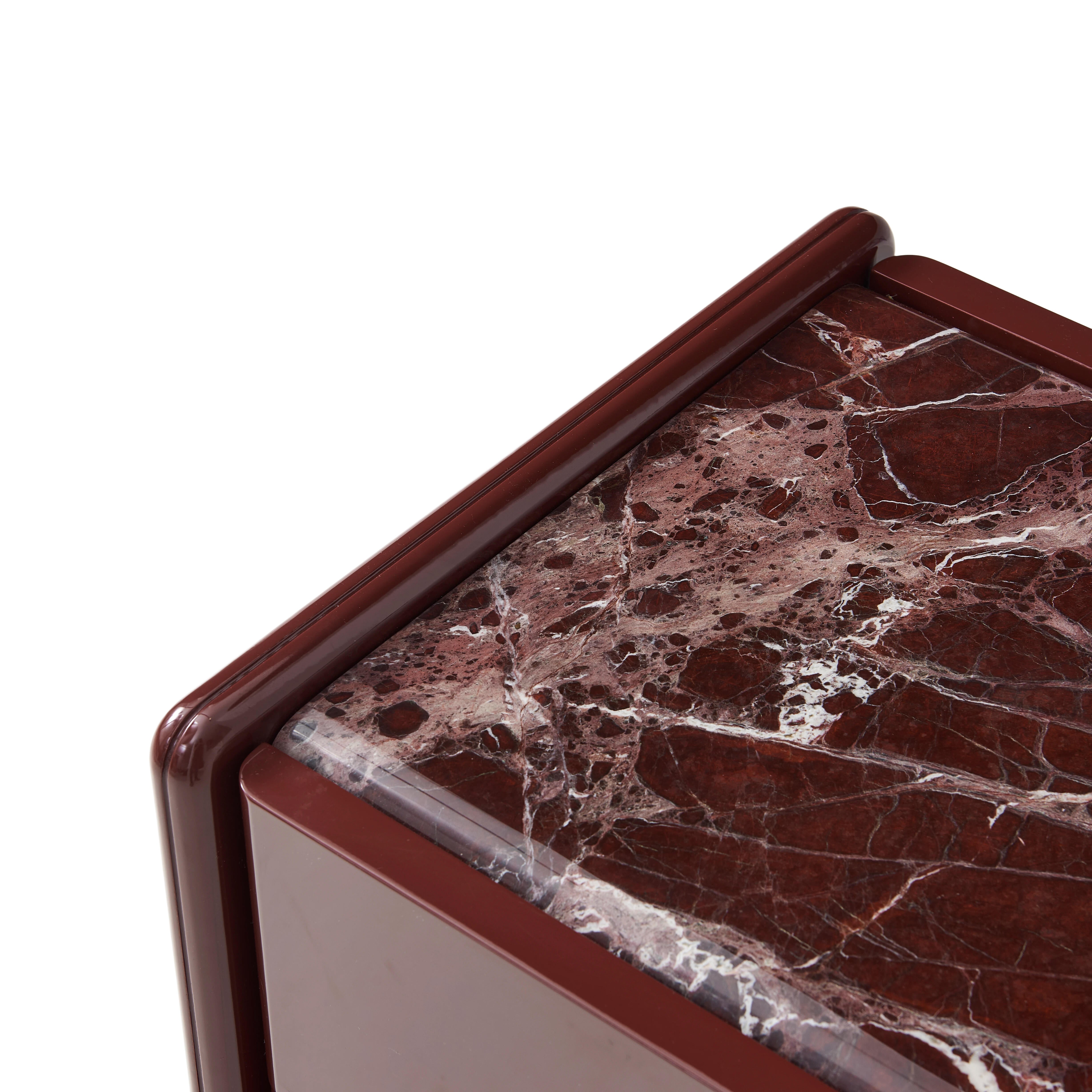 Geno Bedside Table - Dark Red