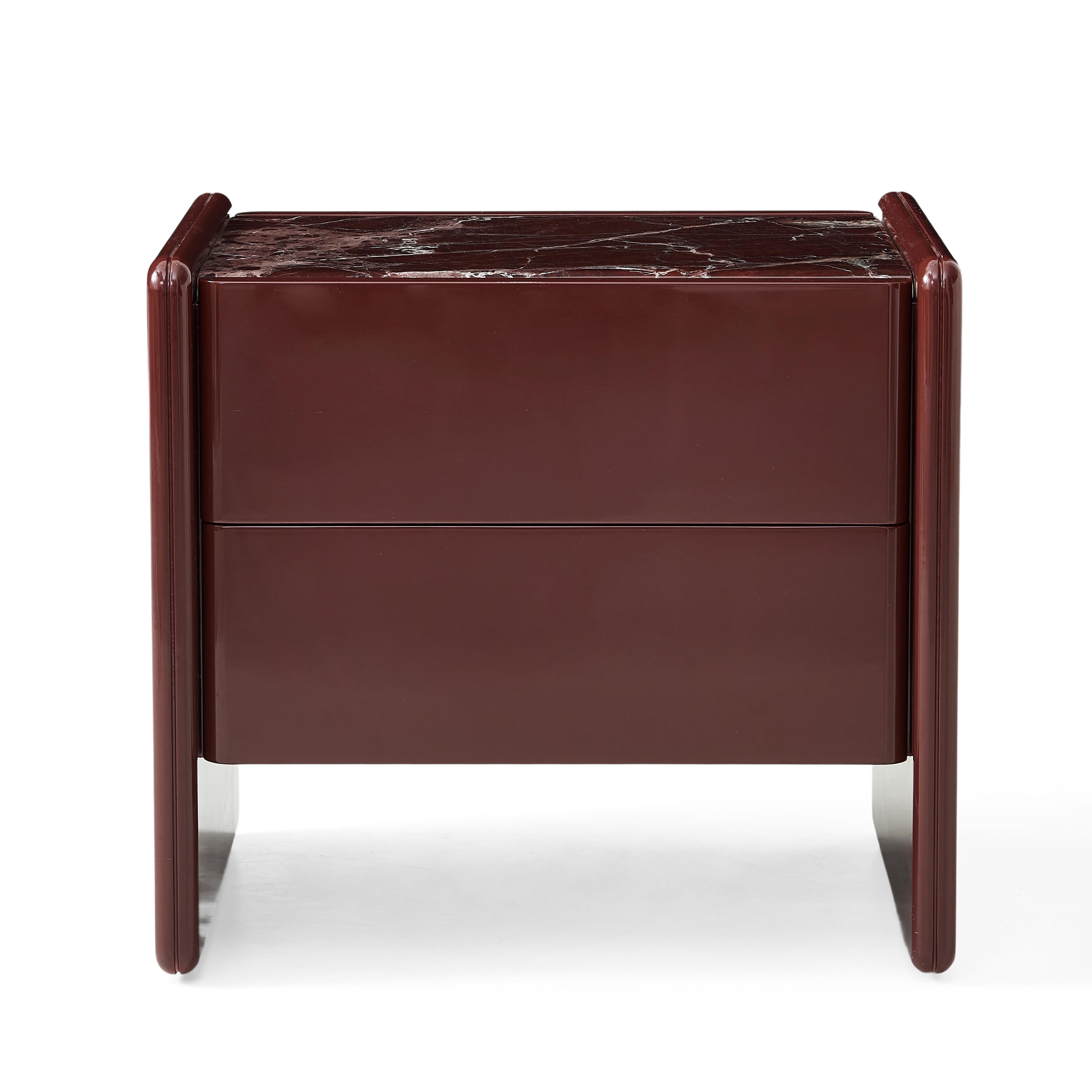 Geno Bedside Table - Dark Red