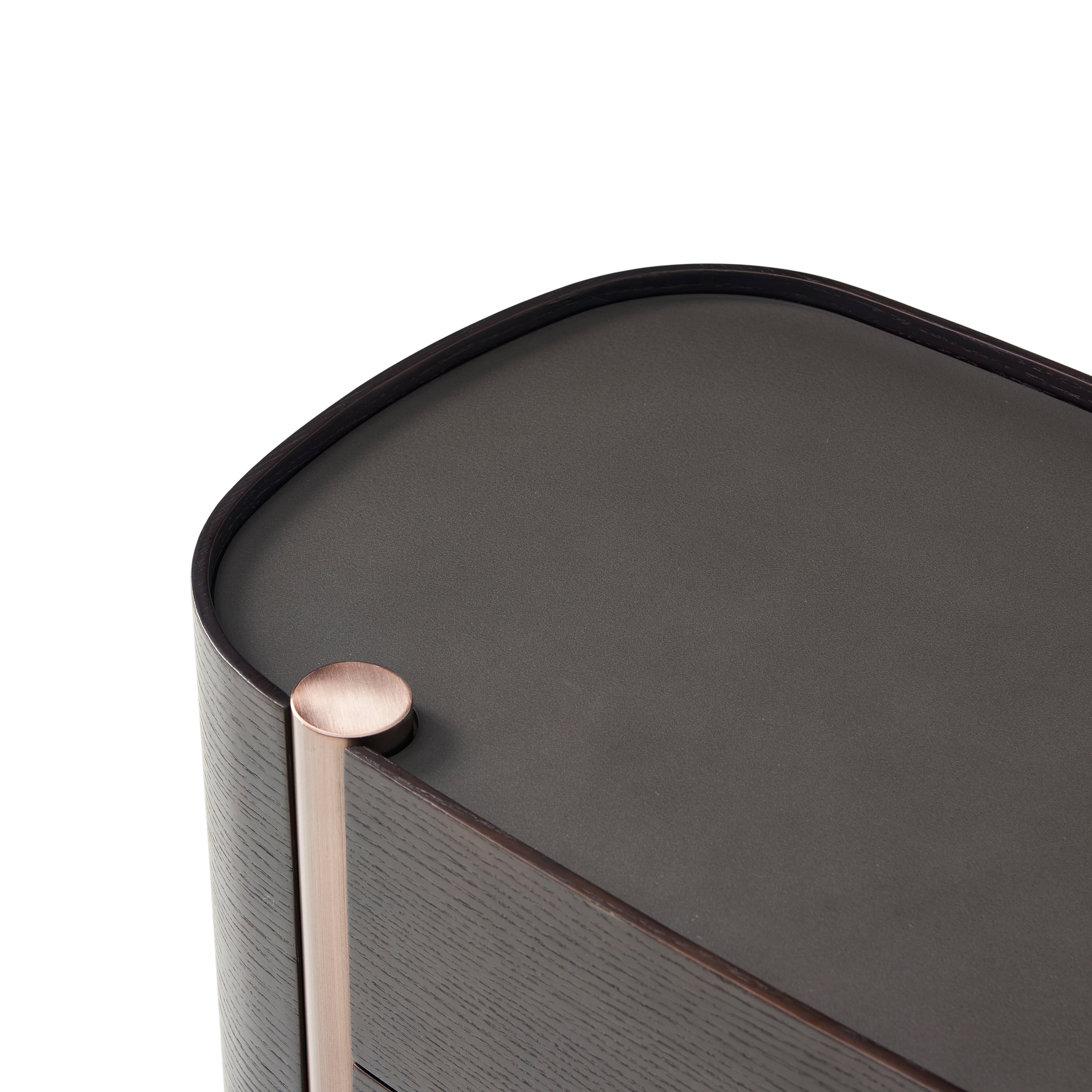 Jalen Bedside Table - Smoked Oak