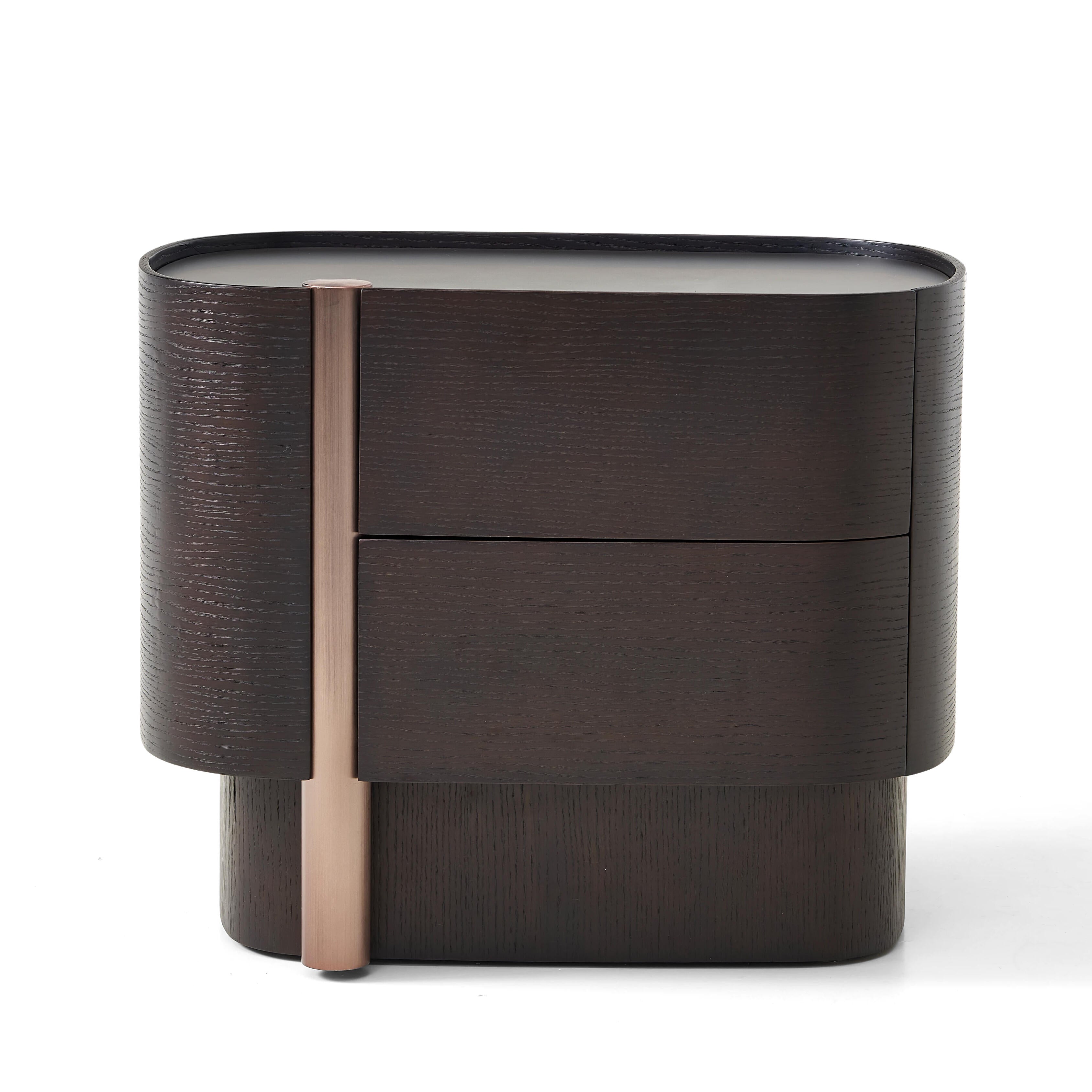 Jalen Bedside Table - Smoked Oak