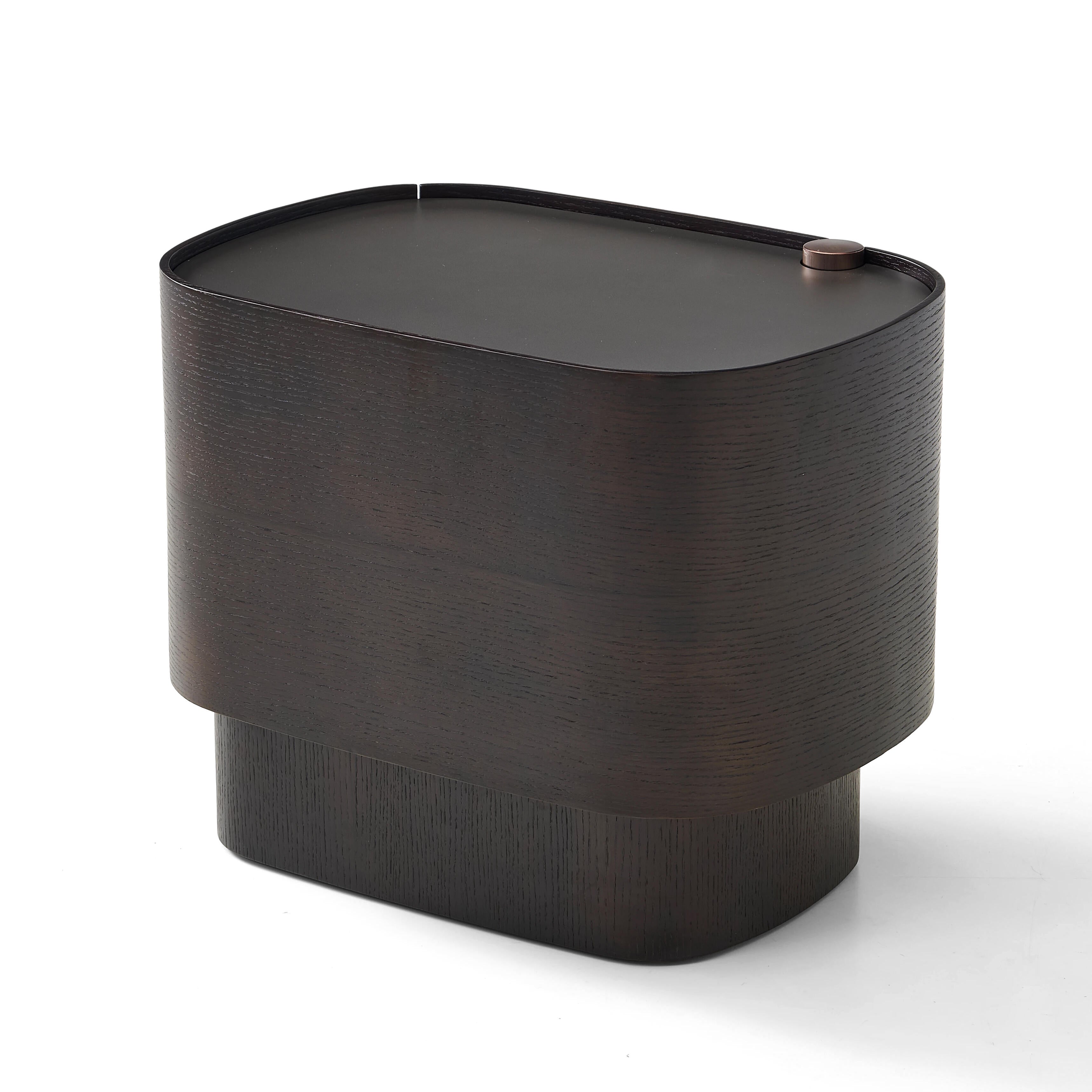Jalen Bedside Table - Smoked Oak