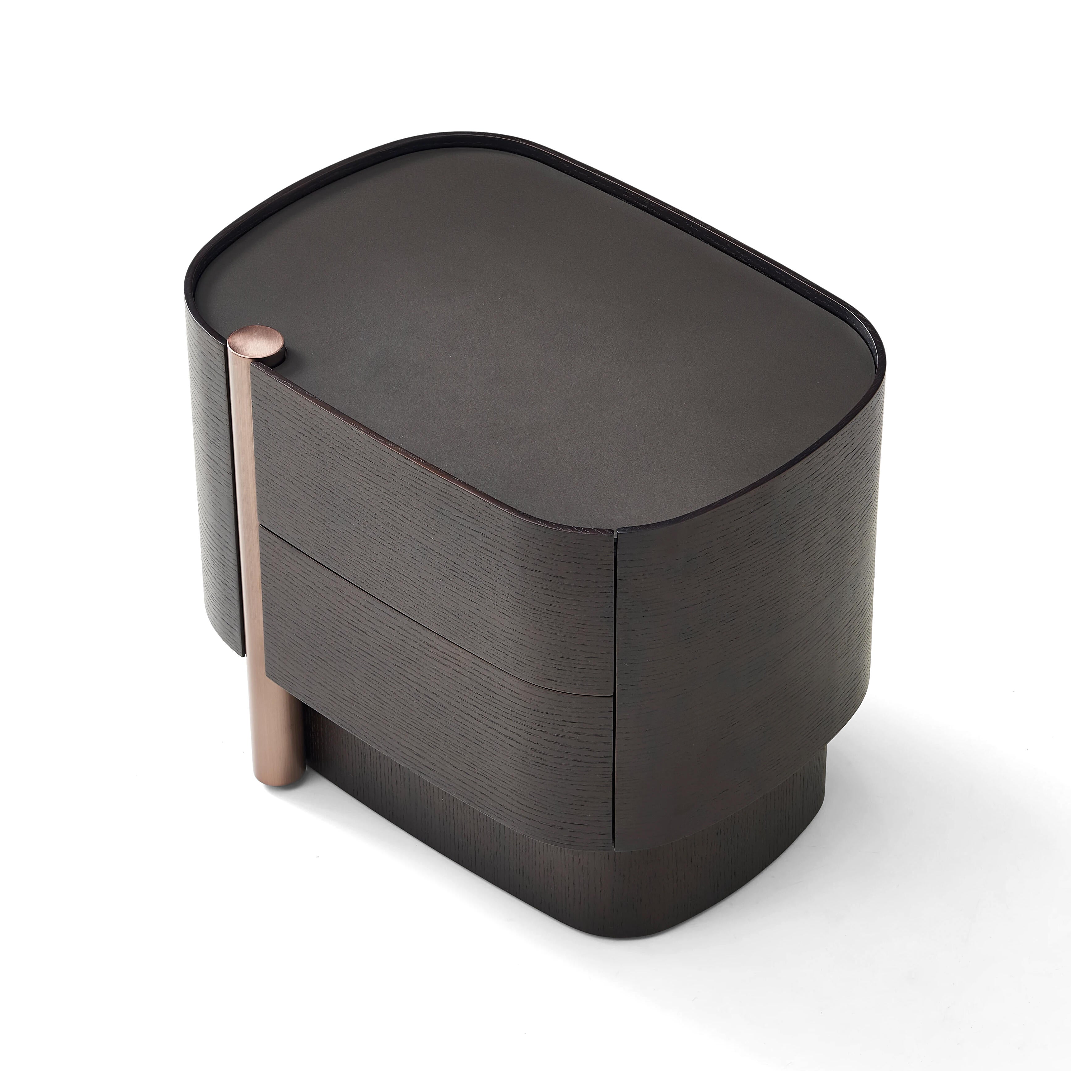 Jalen Bedside Table - Smoked Oak