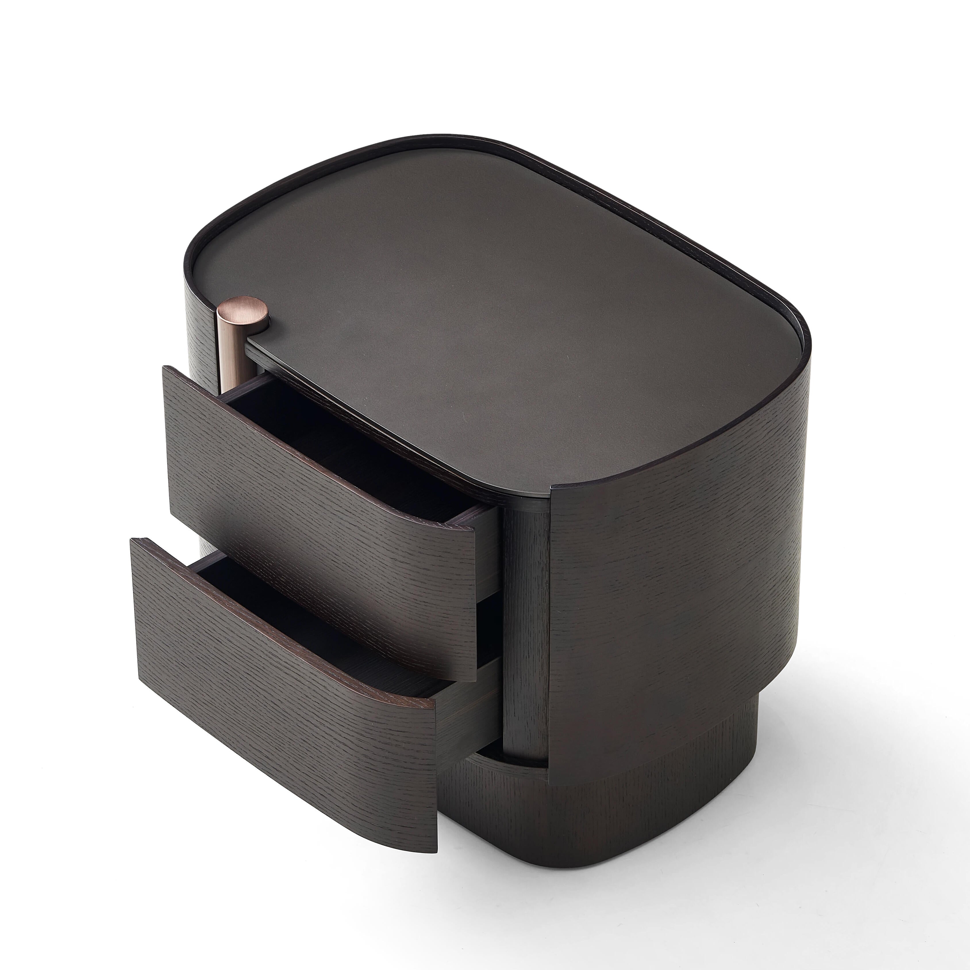 Jalen Bedside Table - Smoked Oak