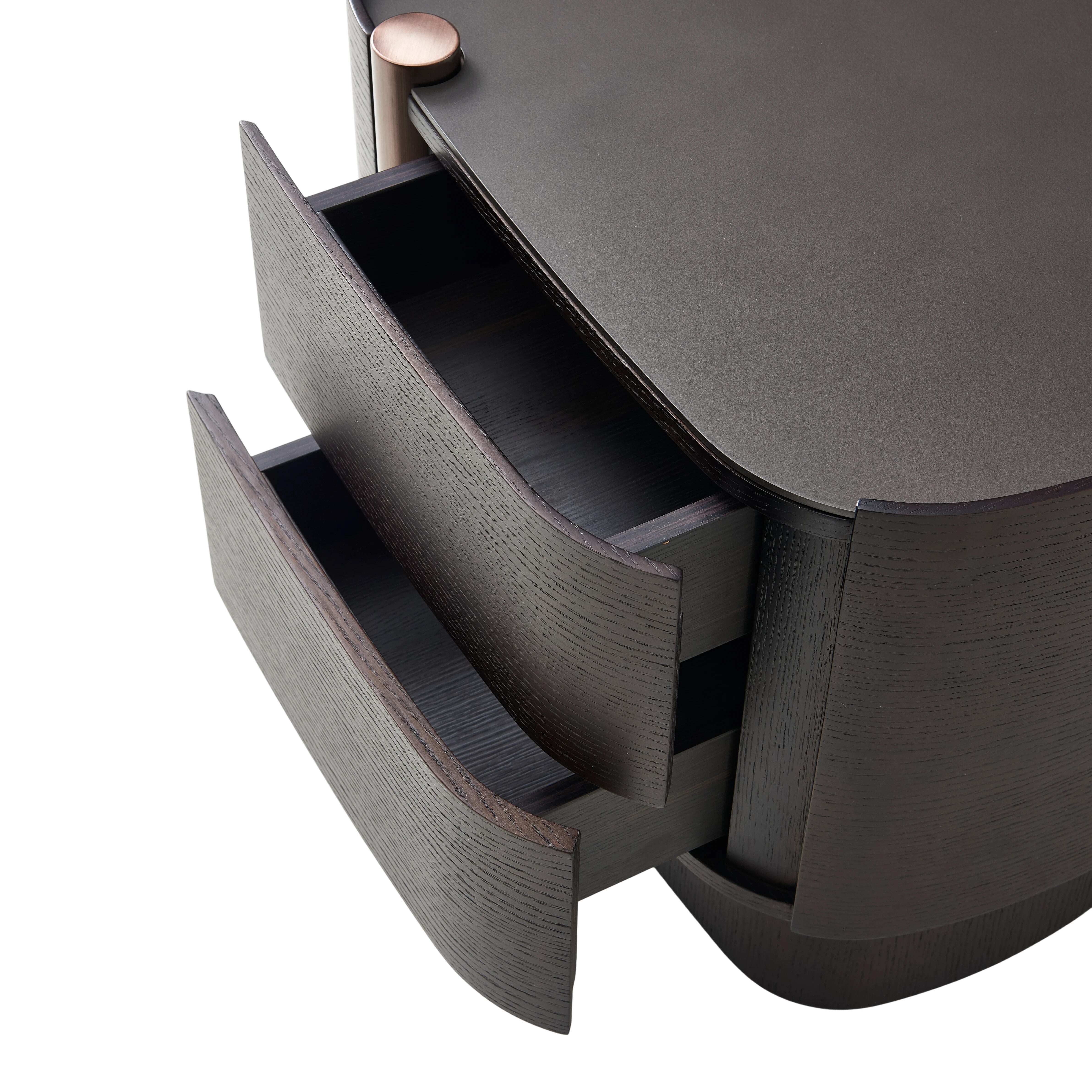 Jalen Bedside Table - Smoked Oak