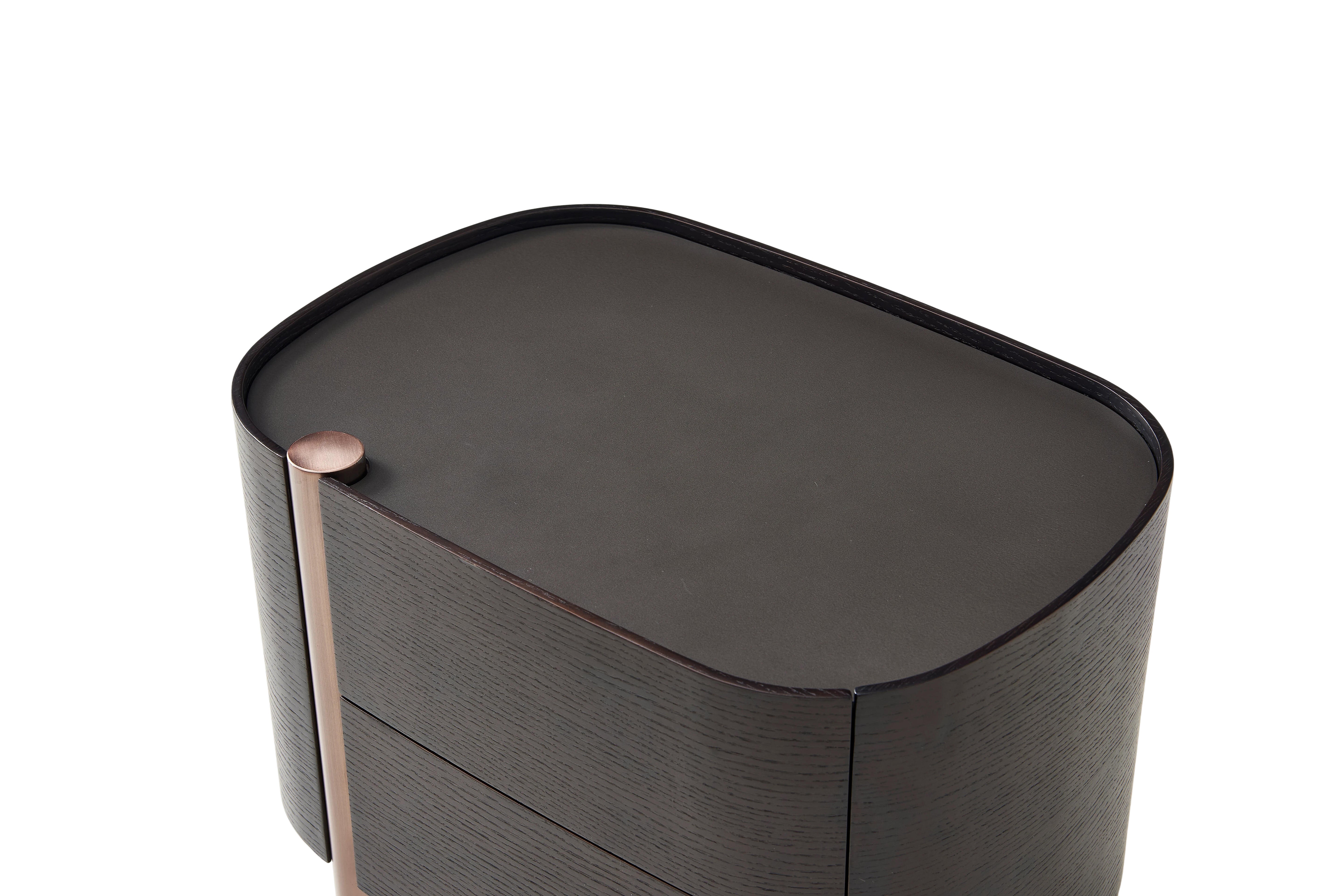 Jalen Bedside Table - Smoked Oak