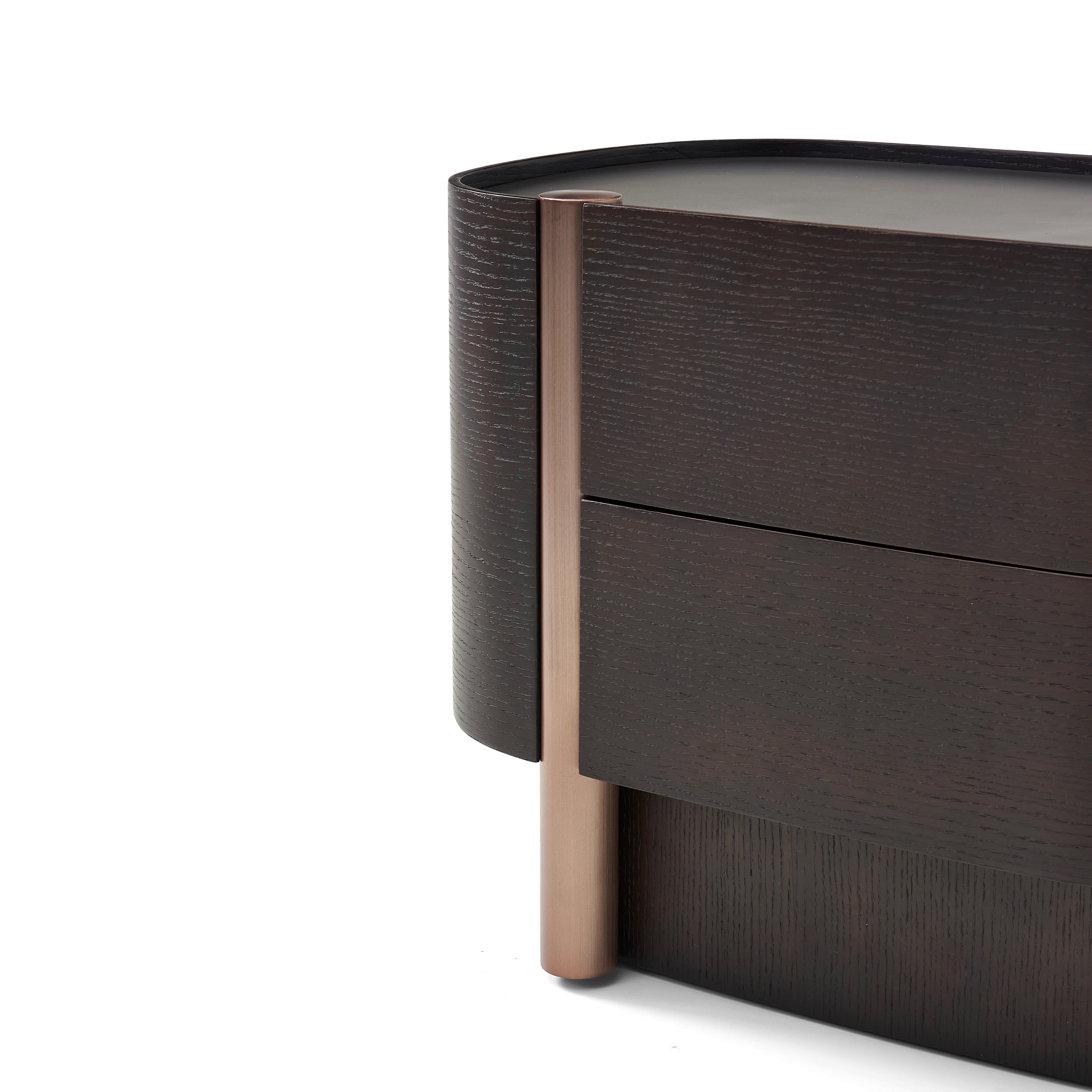 Jalen Bedside Table - Smoked Oak