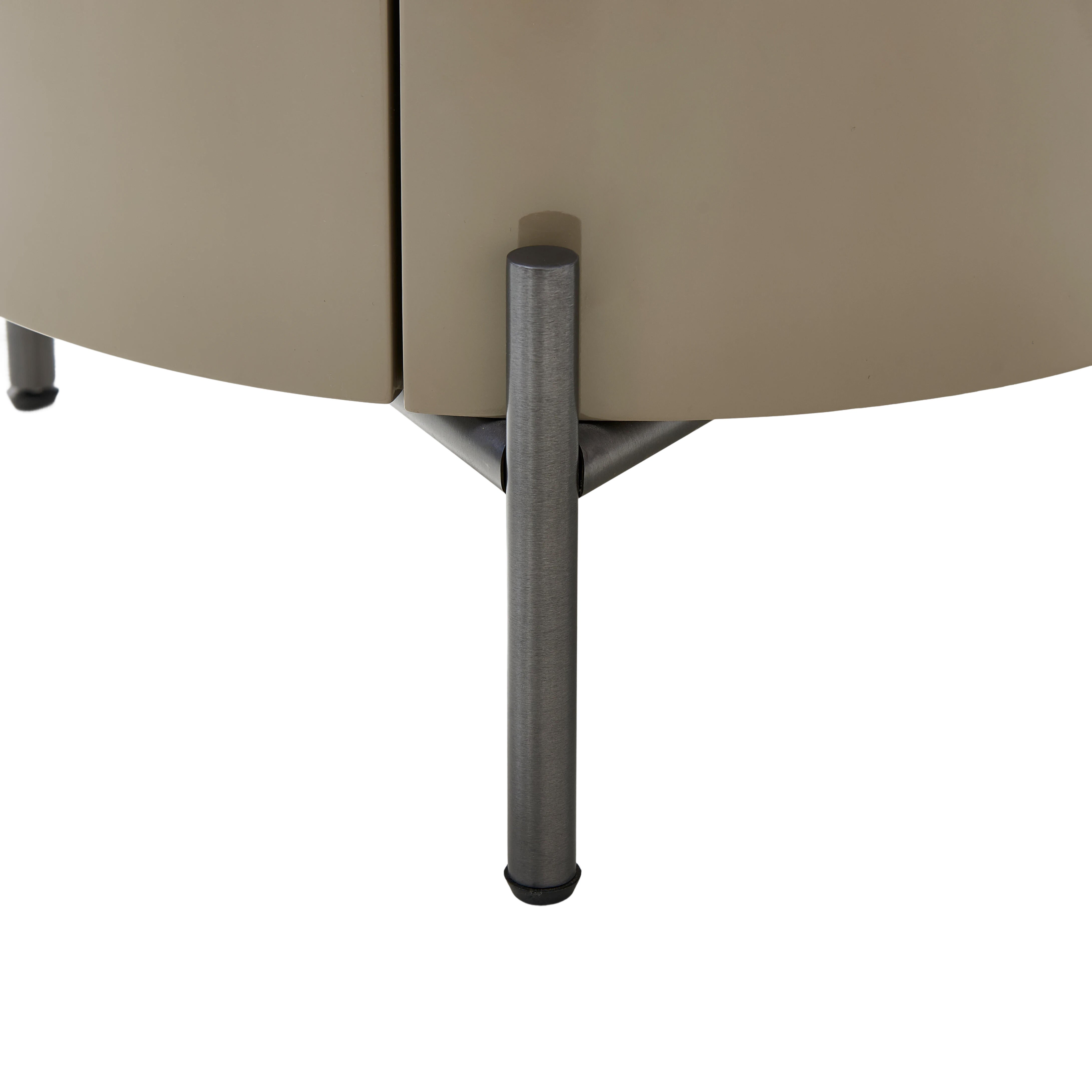 Rondo Bedside Table - Warm Taupe