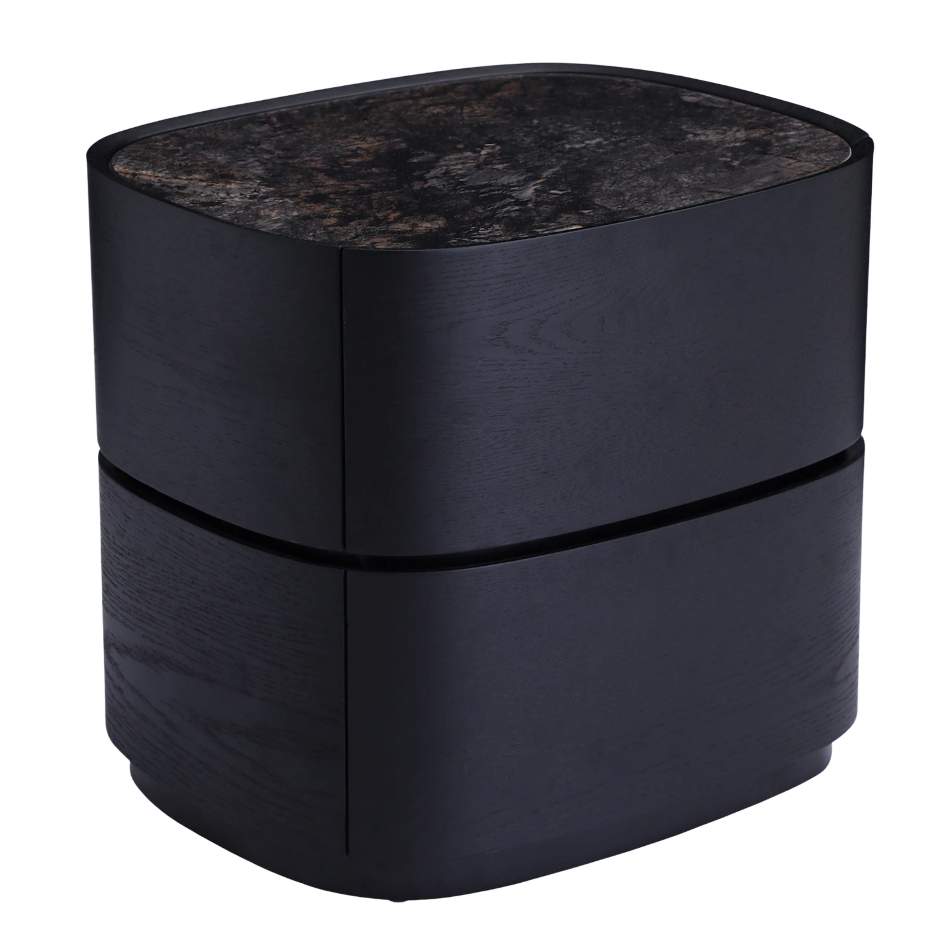 Sable Bedside Table - Black