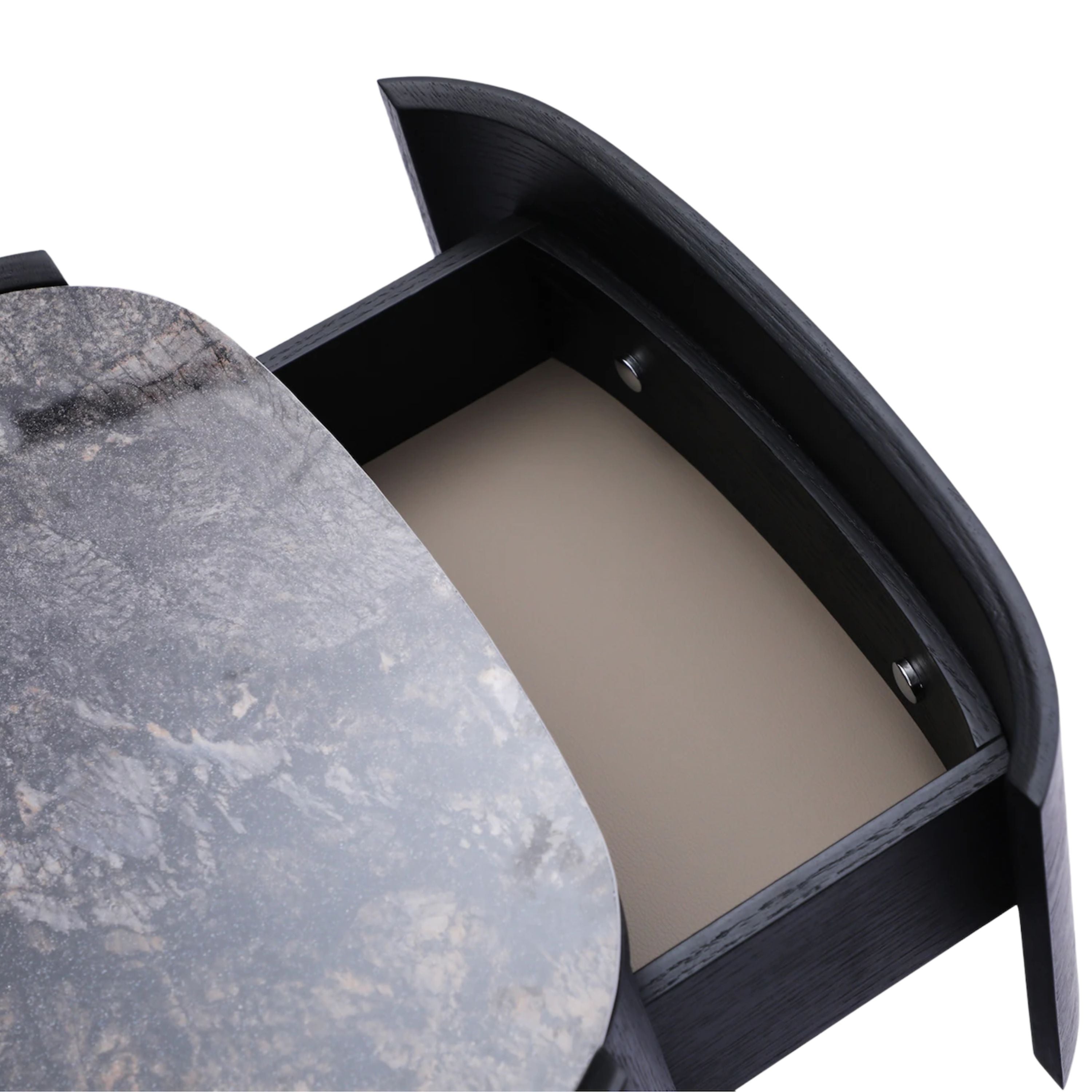 Sable Bedside Table - Black