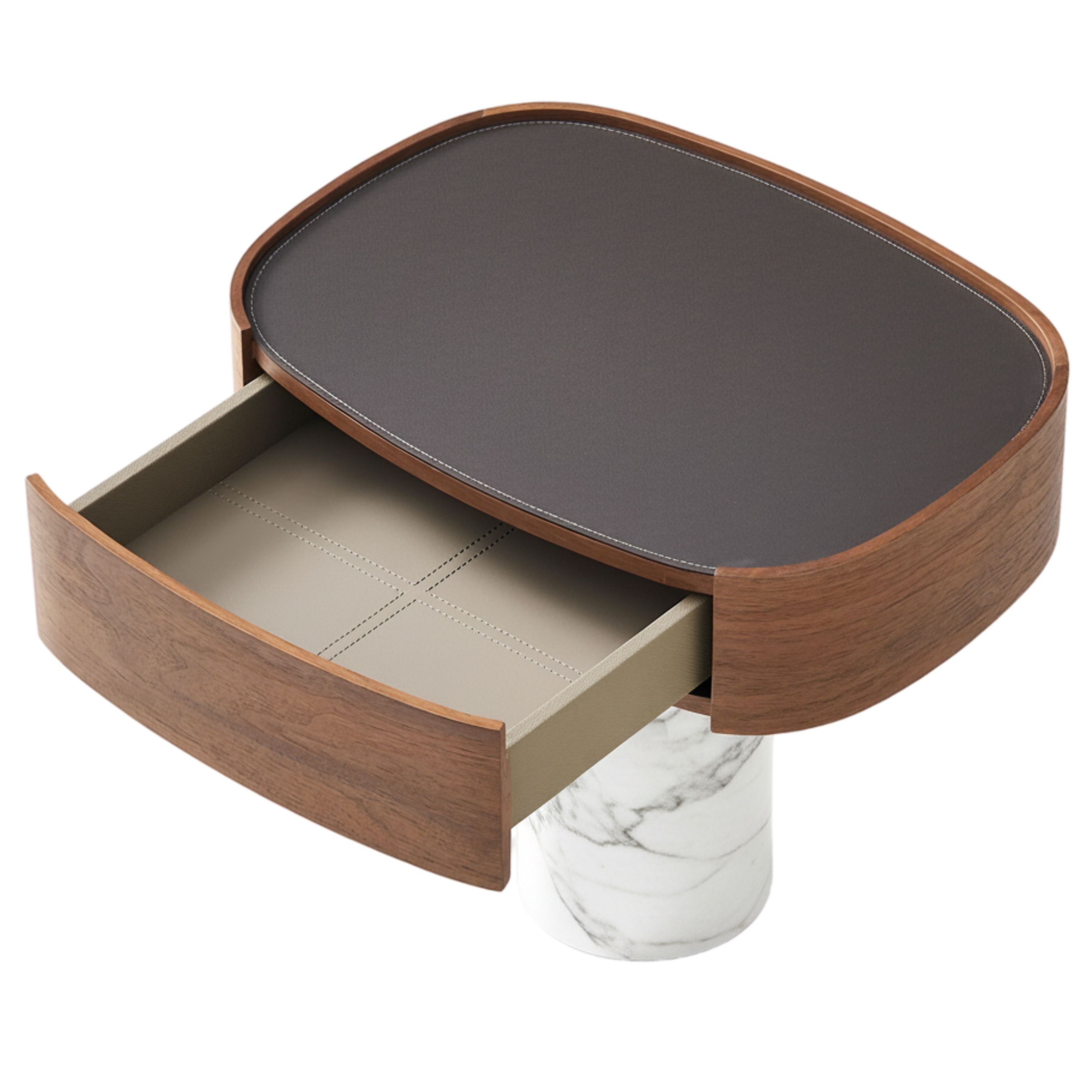 Vesta Bedside Table White