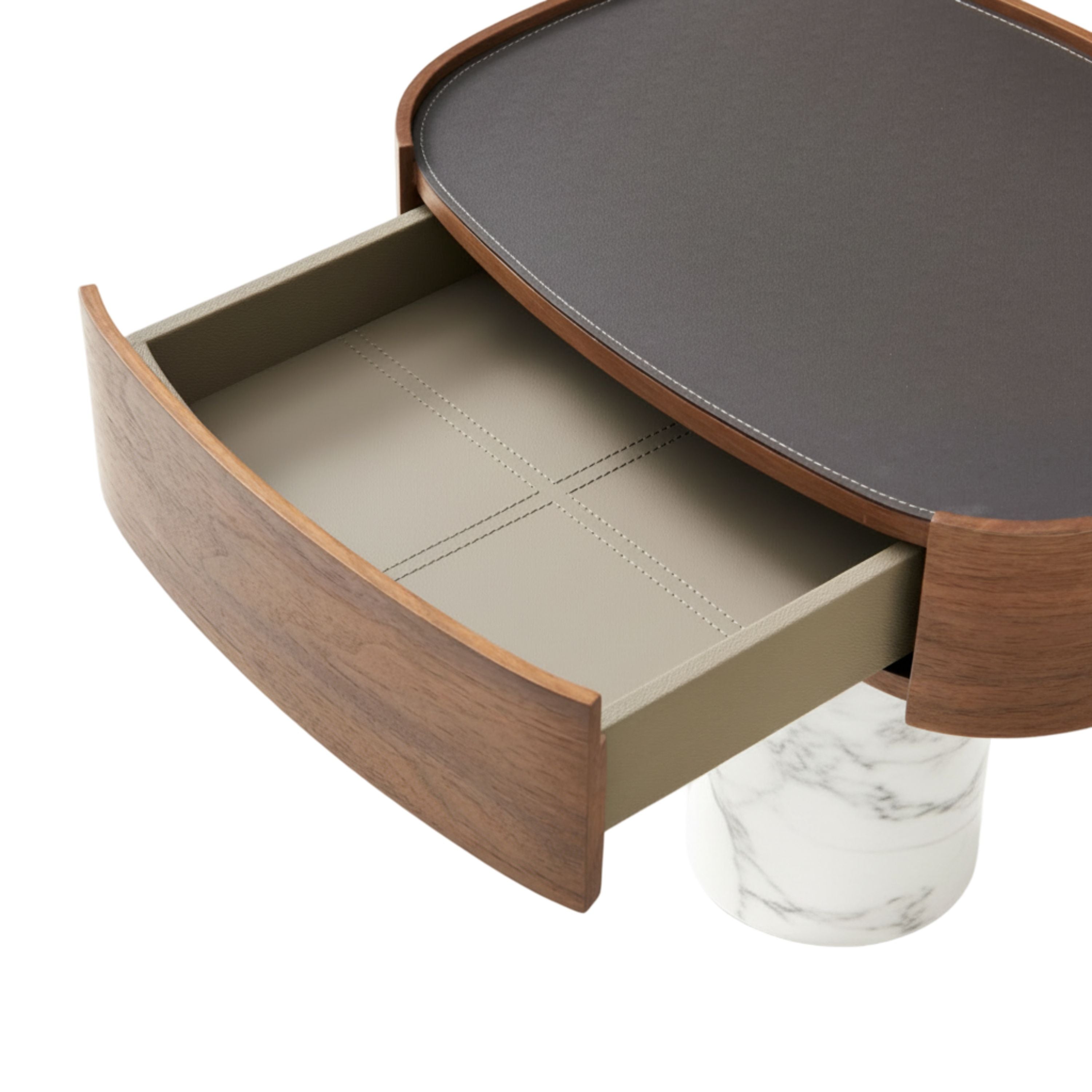 Vesta Bedside Table White