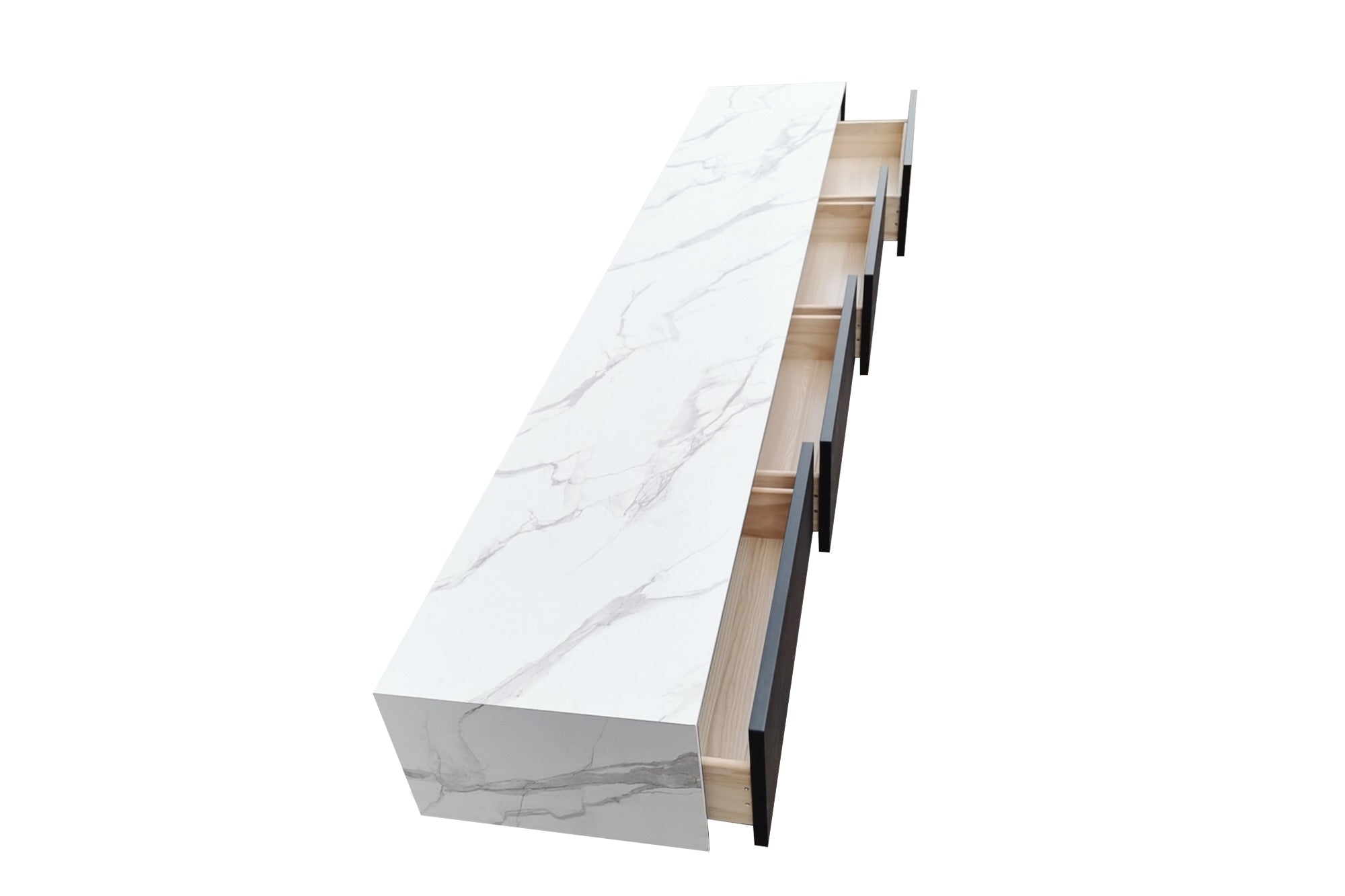 light grey and marble pattern entertainment table