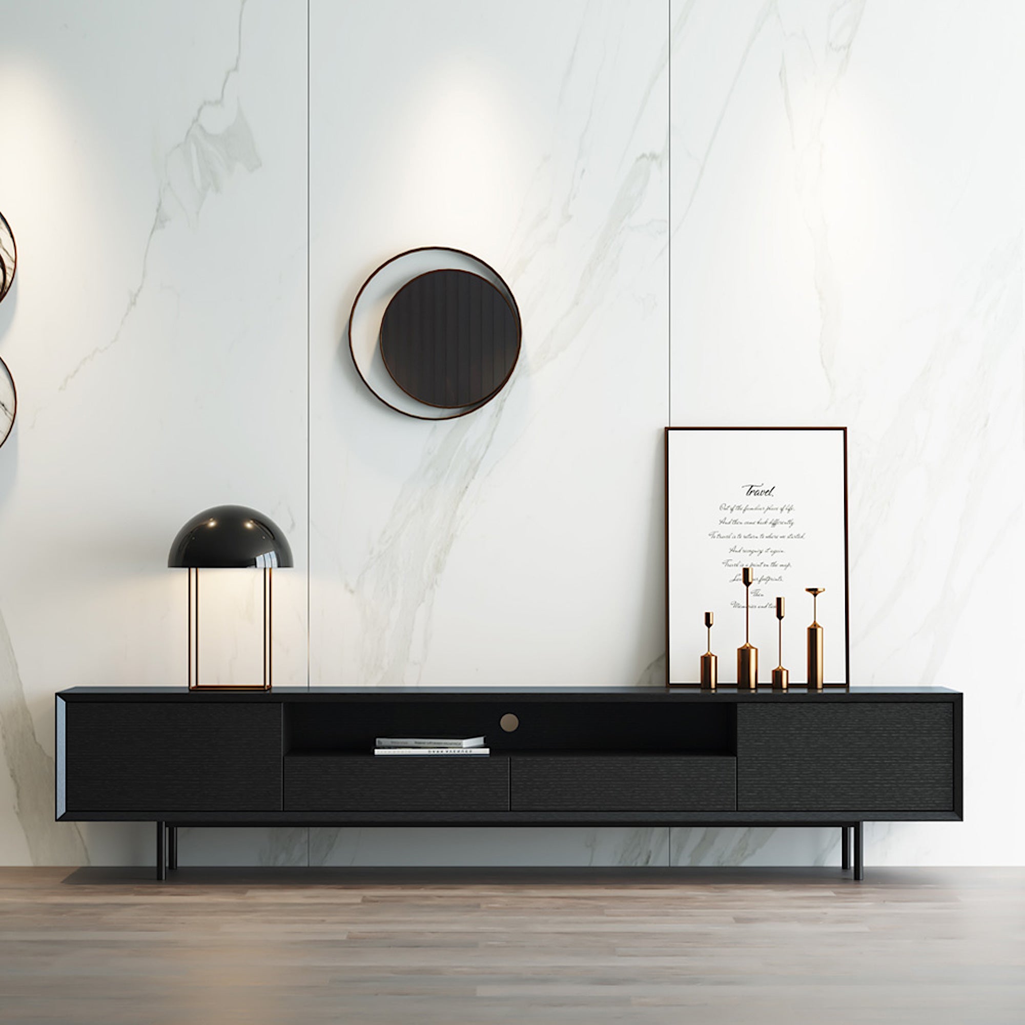 Black Entertainment Unit Oak