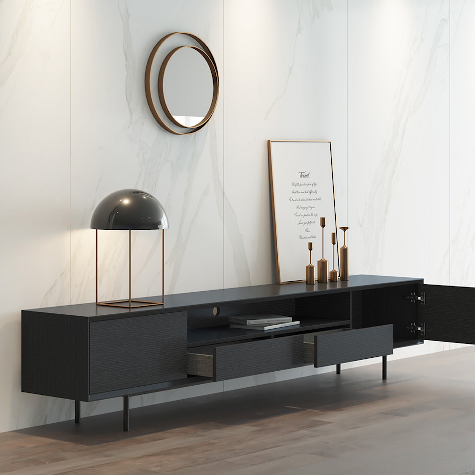 Black Entertainment Unit Oak