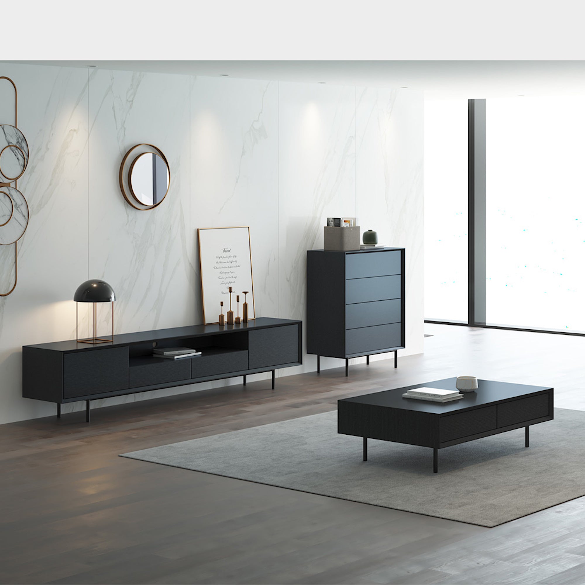 Black Entertainment Unit Oak