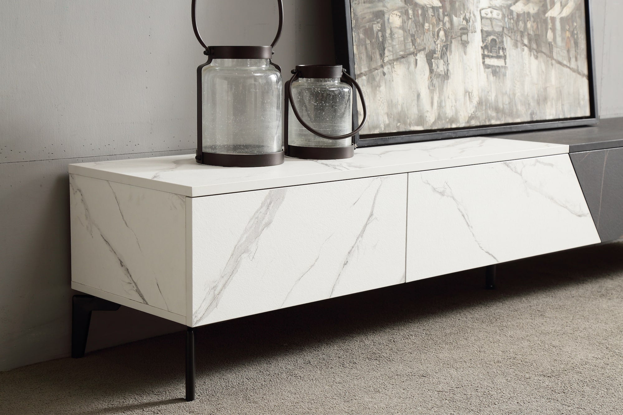 Black and White Entertainment unit