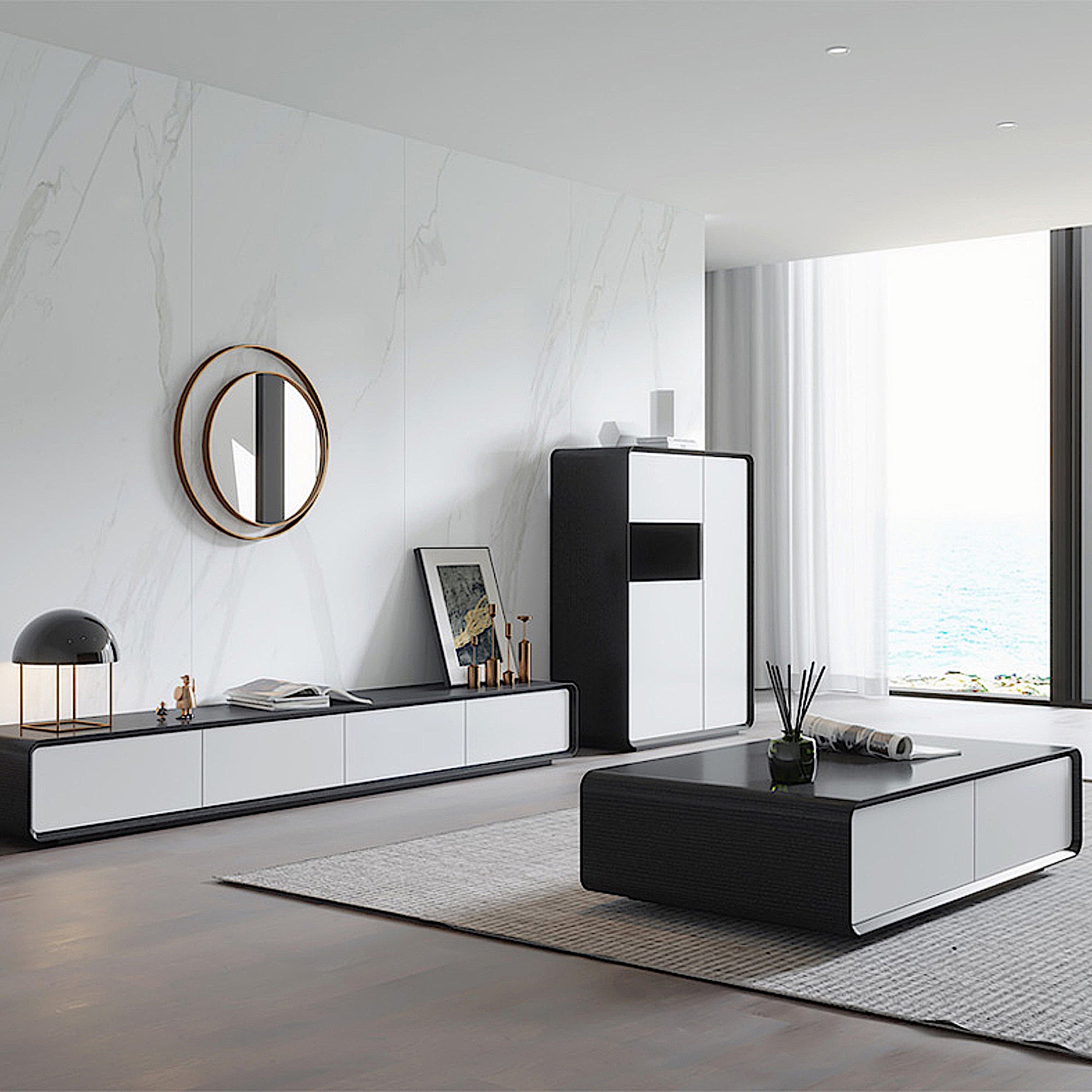 Luna Coffee Table Black and white