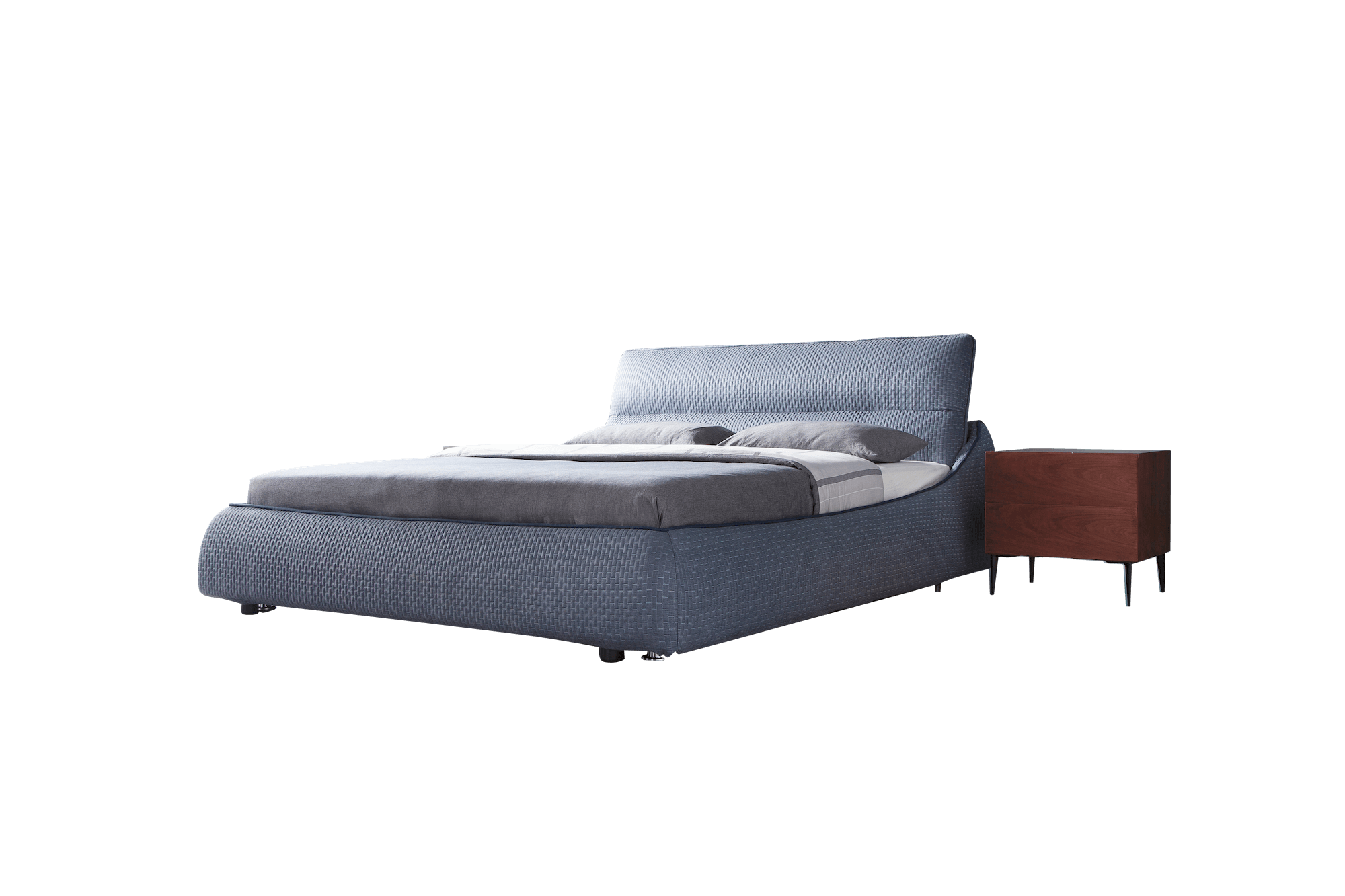 Double bed and side table