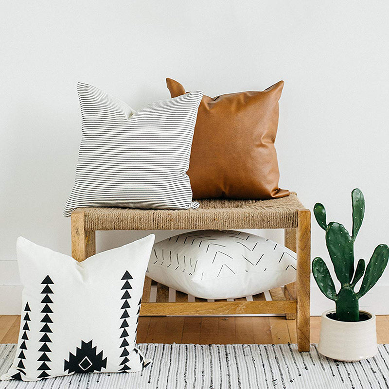 Black white discount cushions