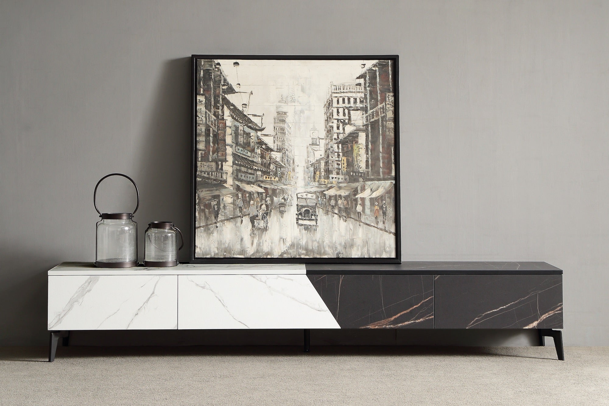 Black and White Entertainment unit