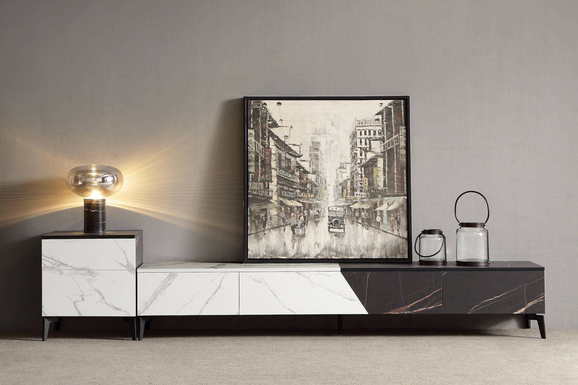 Black and White Entertainment unit