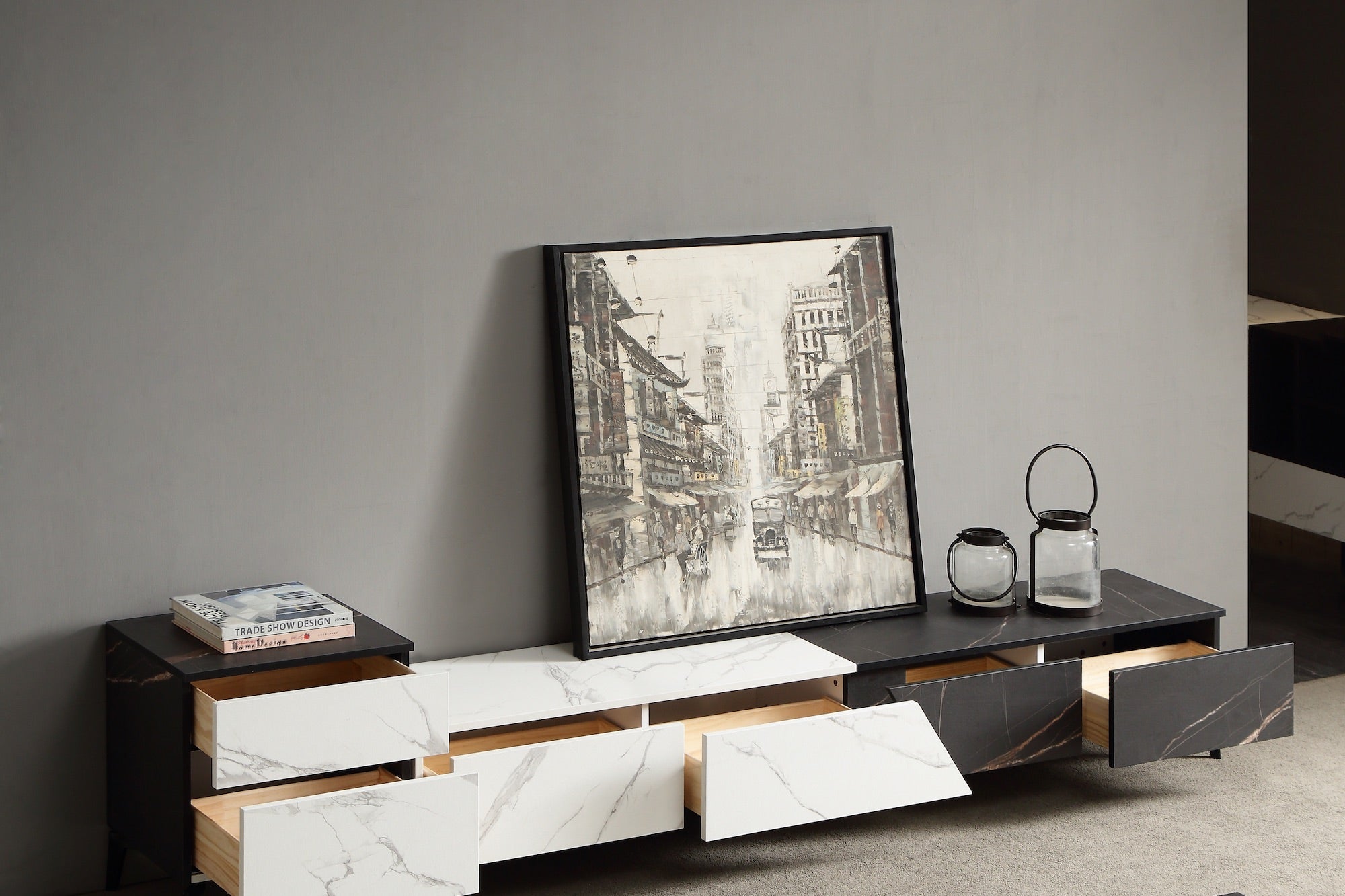 Black and White Entertainment unit