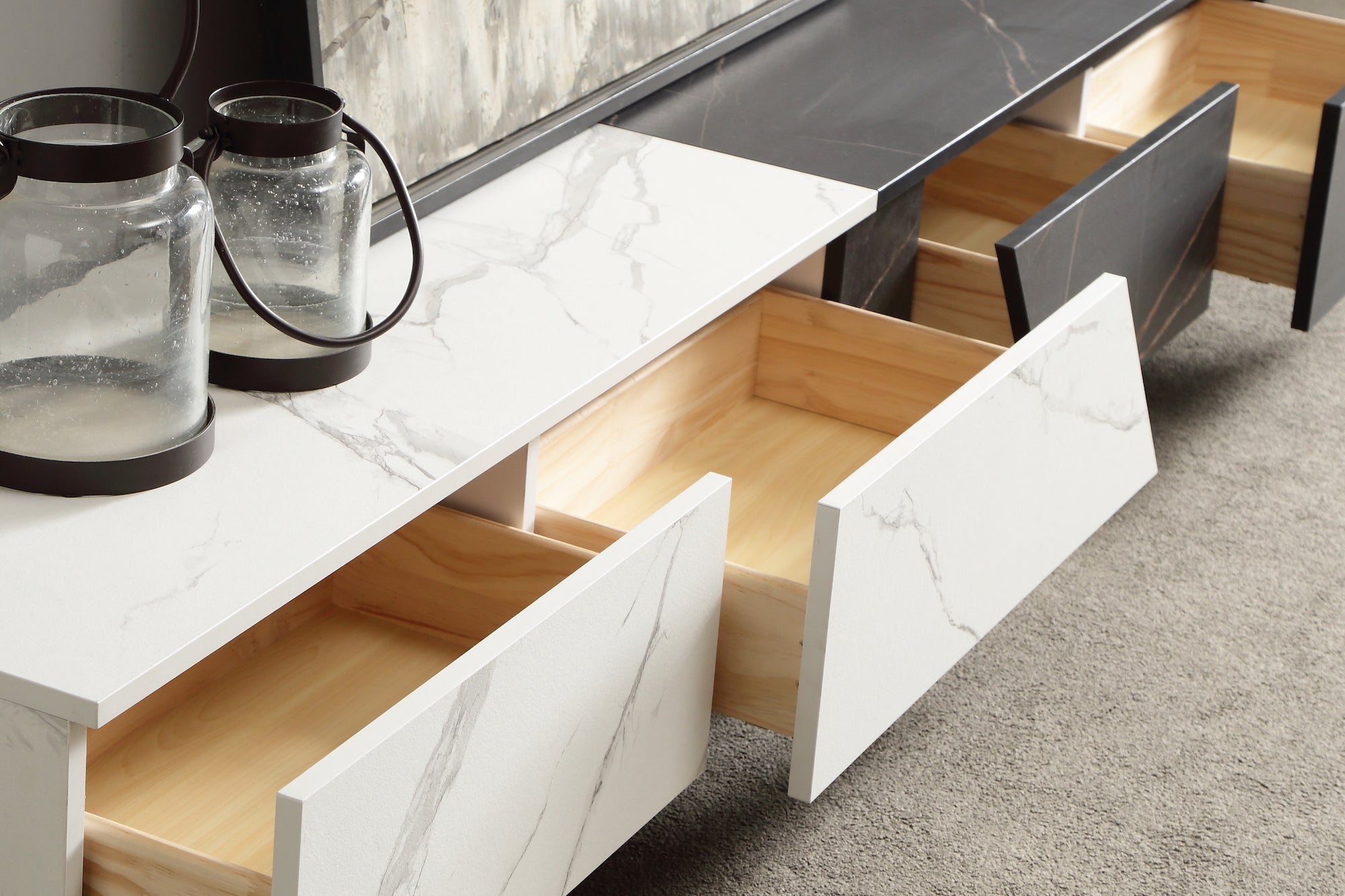 Black and White Entertainment unit