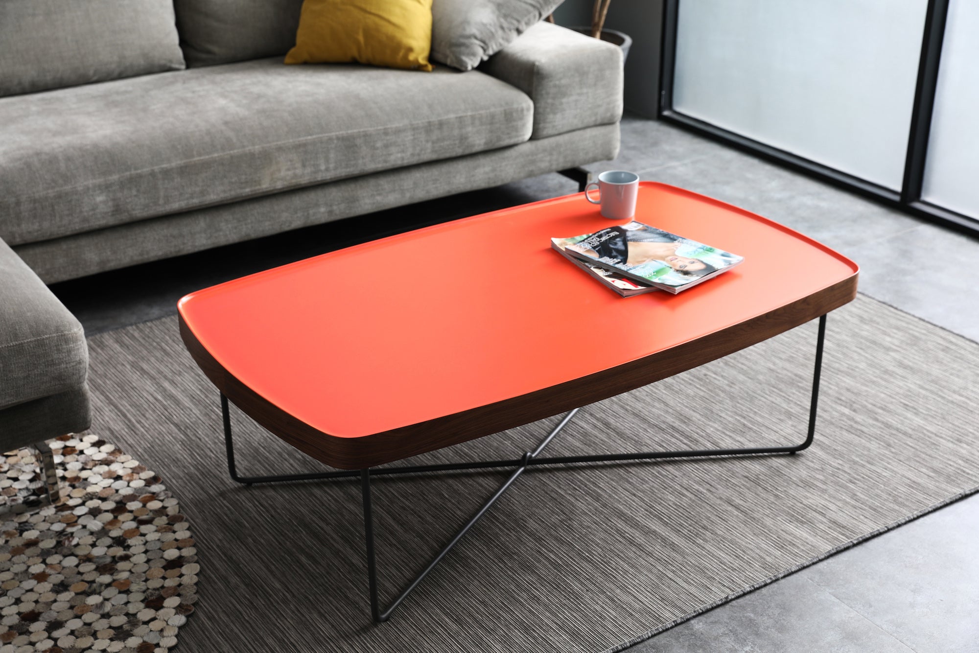 Red coffee table