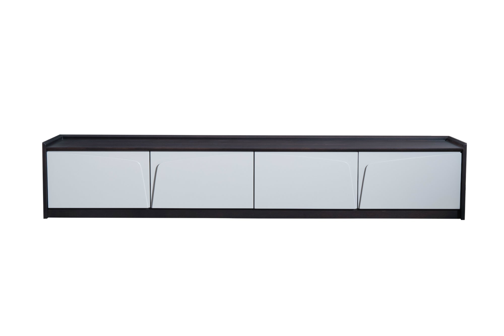 Black and white geometric entertainment unit