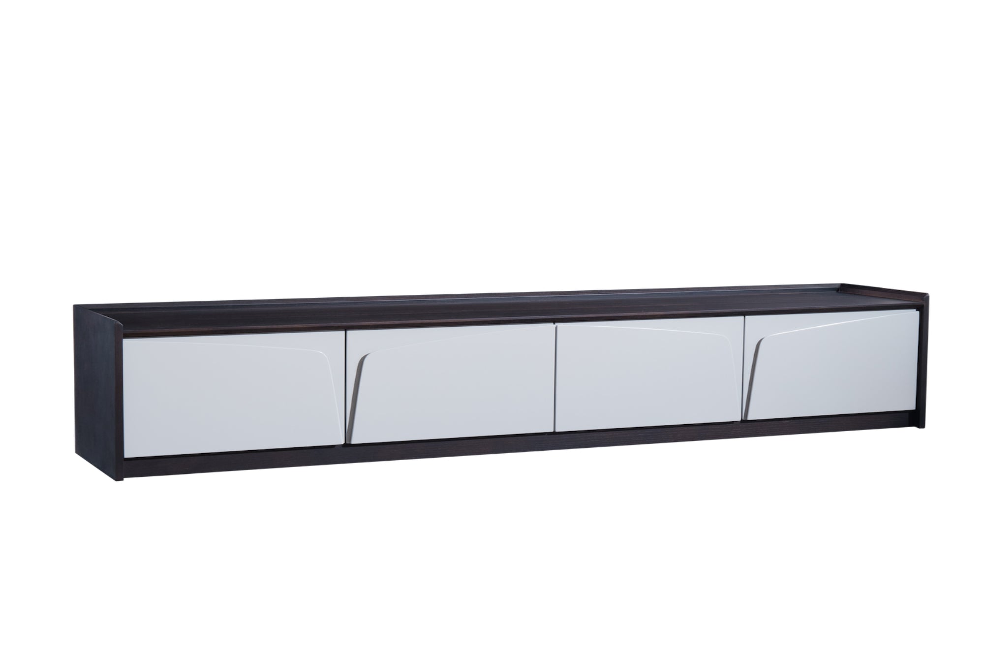Black and white geometric entertainment unit