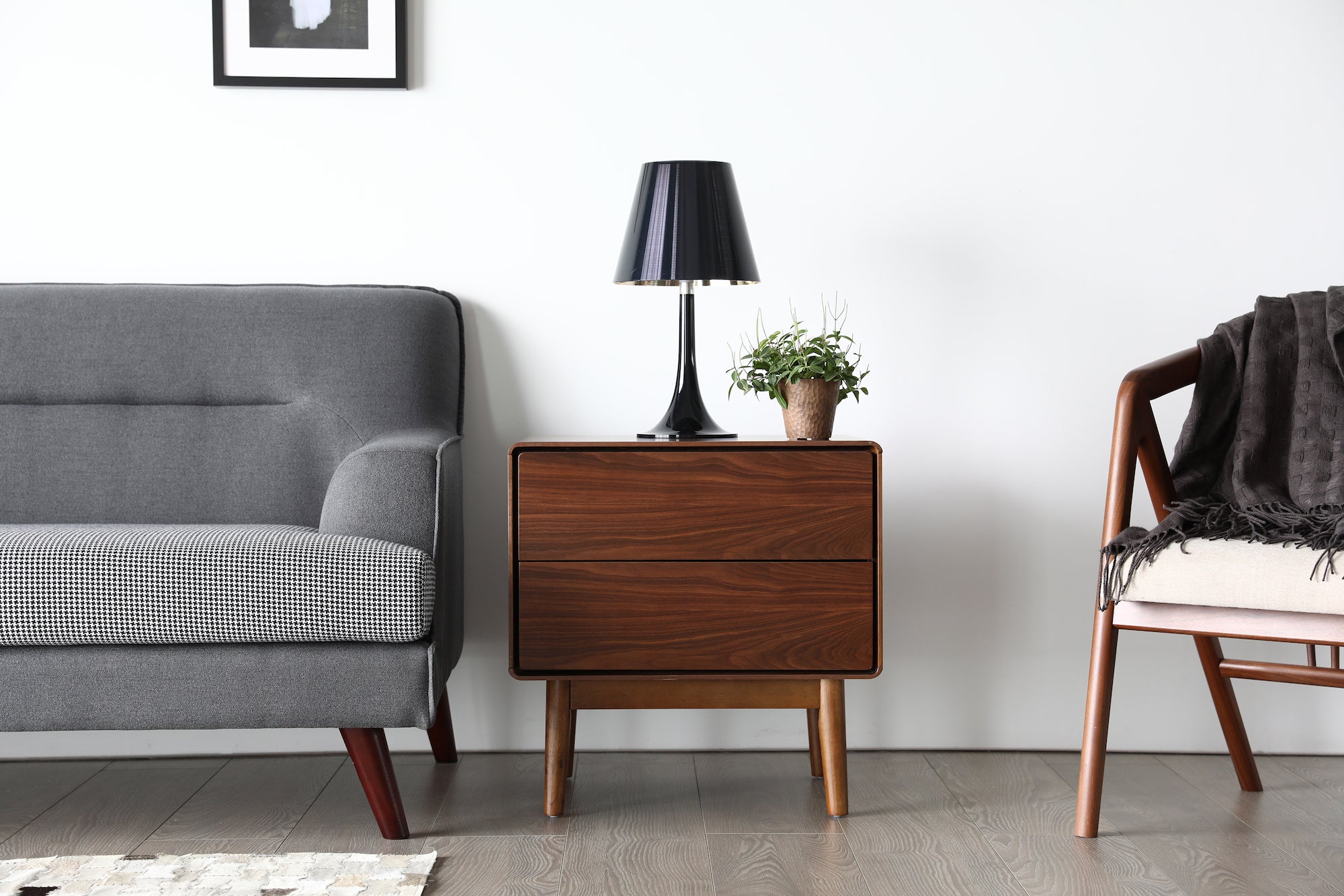 Bedside Table Walnut