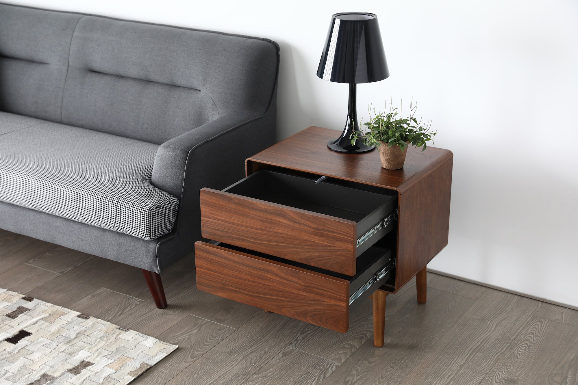 Bedside Table Walnut