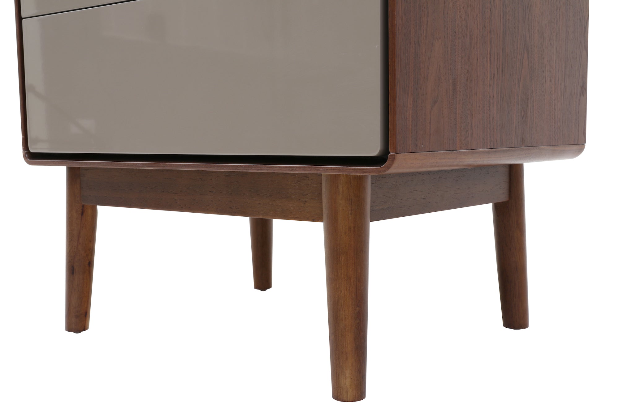 Bedside Table Walnut Khaki