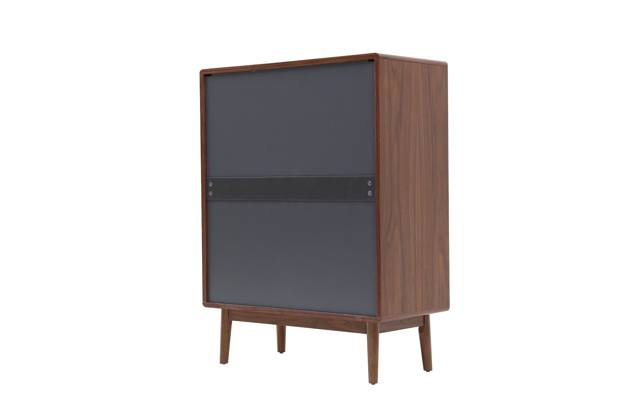 Walnut 5 Drawer Tallboy