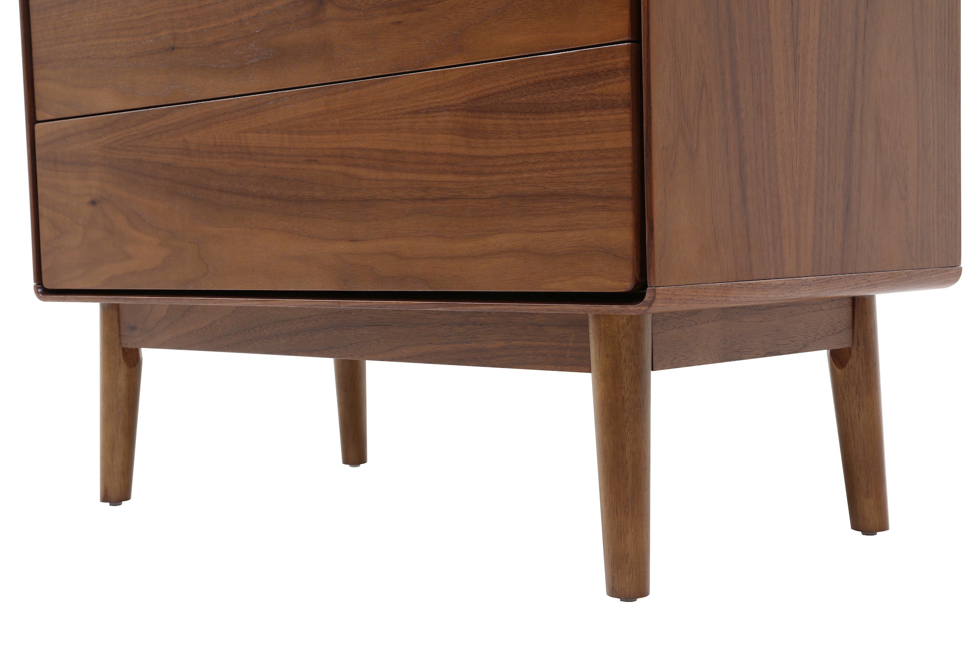 Walnut 5 Drawer Tallboy