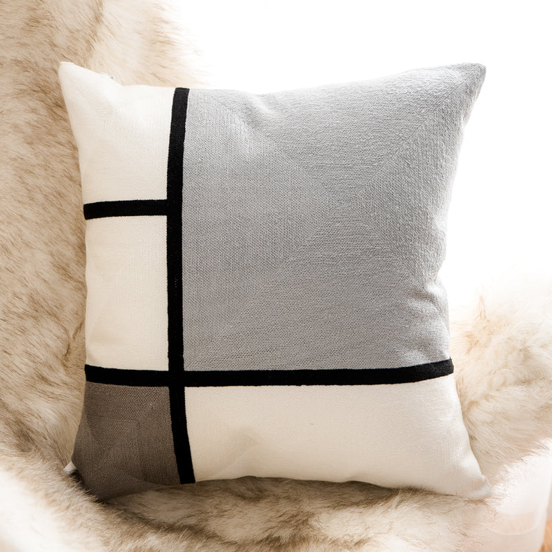 Geometric Embroidery Cushion Cover