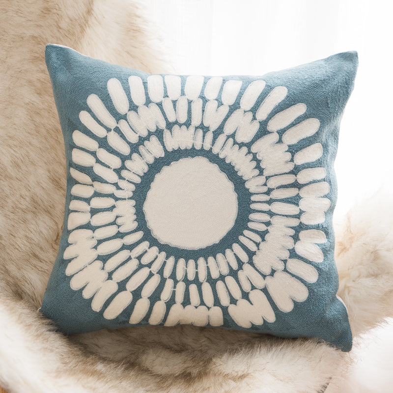 Geometric Embroidery Cushion Cover