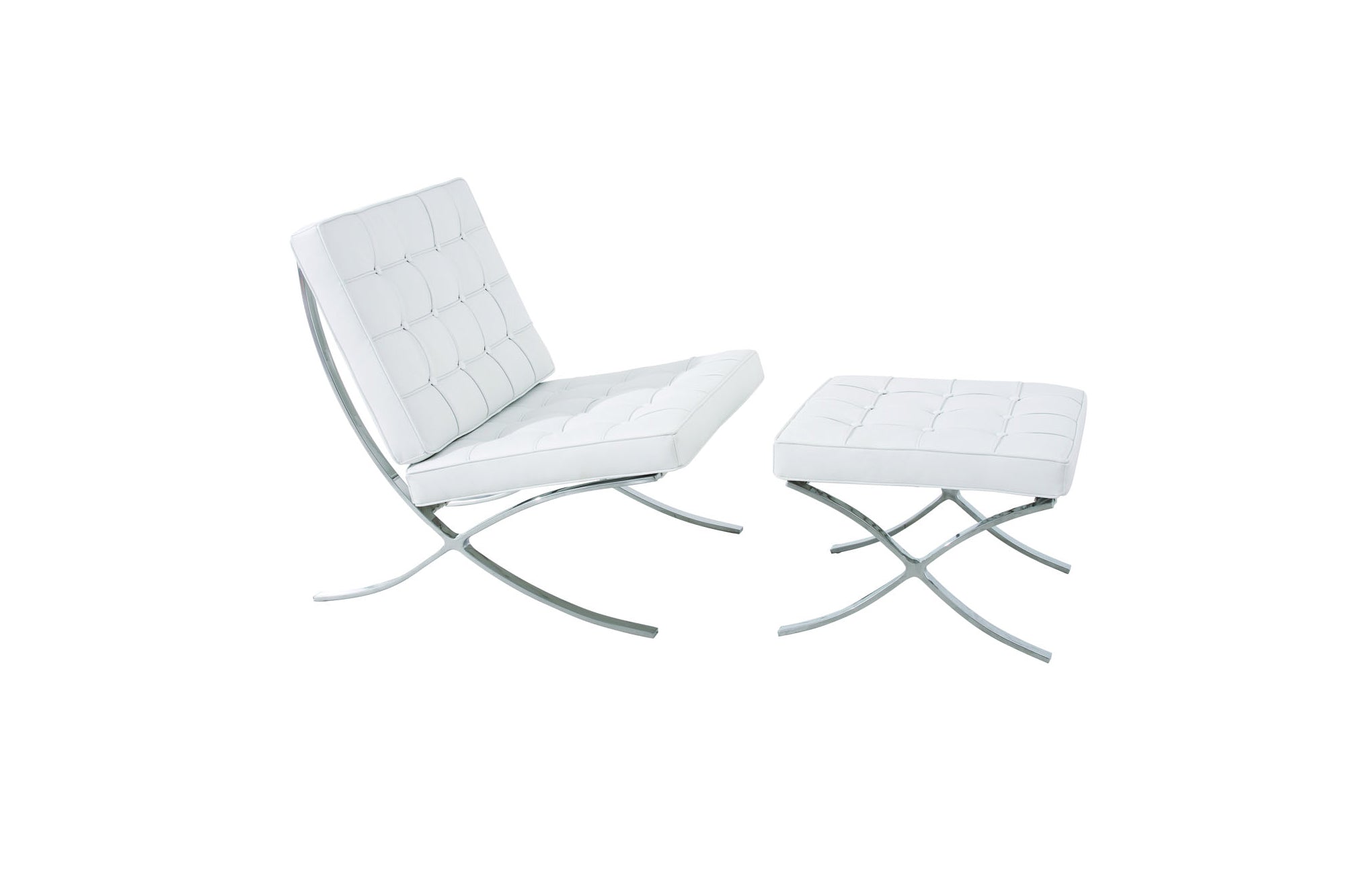 Barcelona Chair Replica and Ottoman