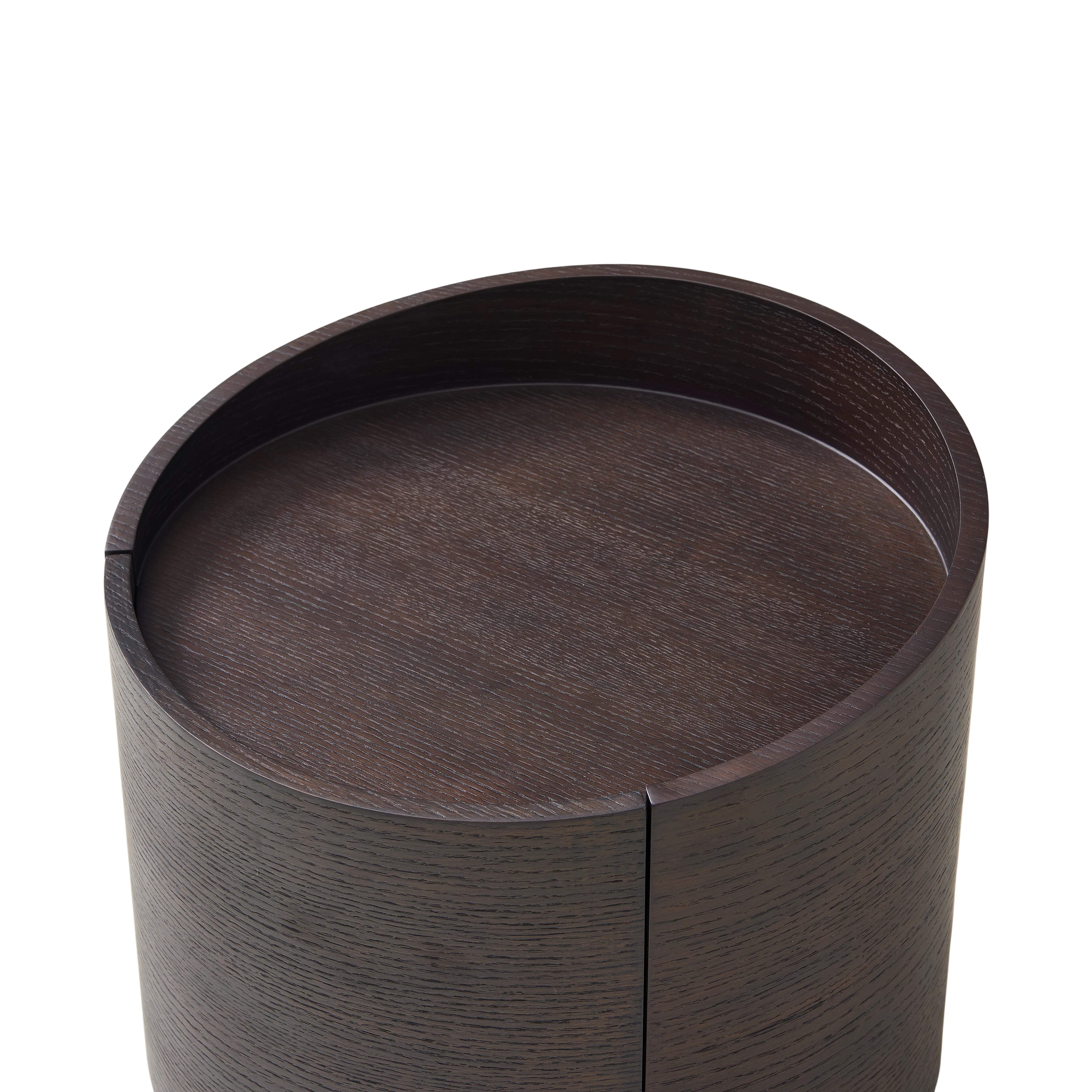 Alder Bedside Table - Smoked Oak