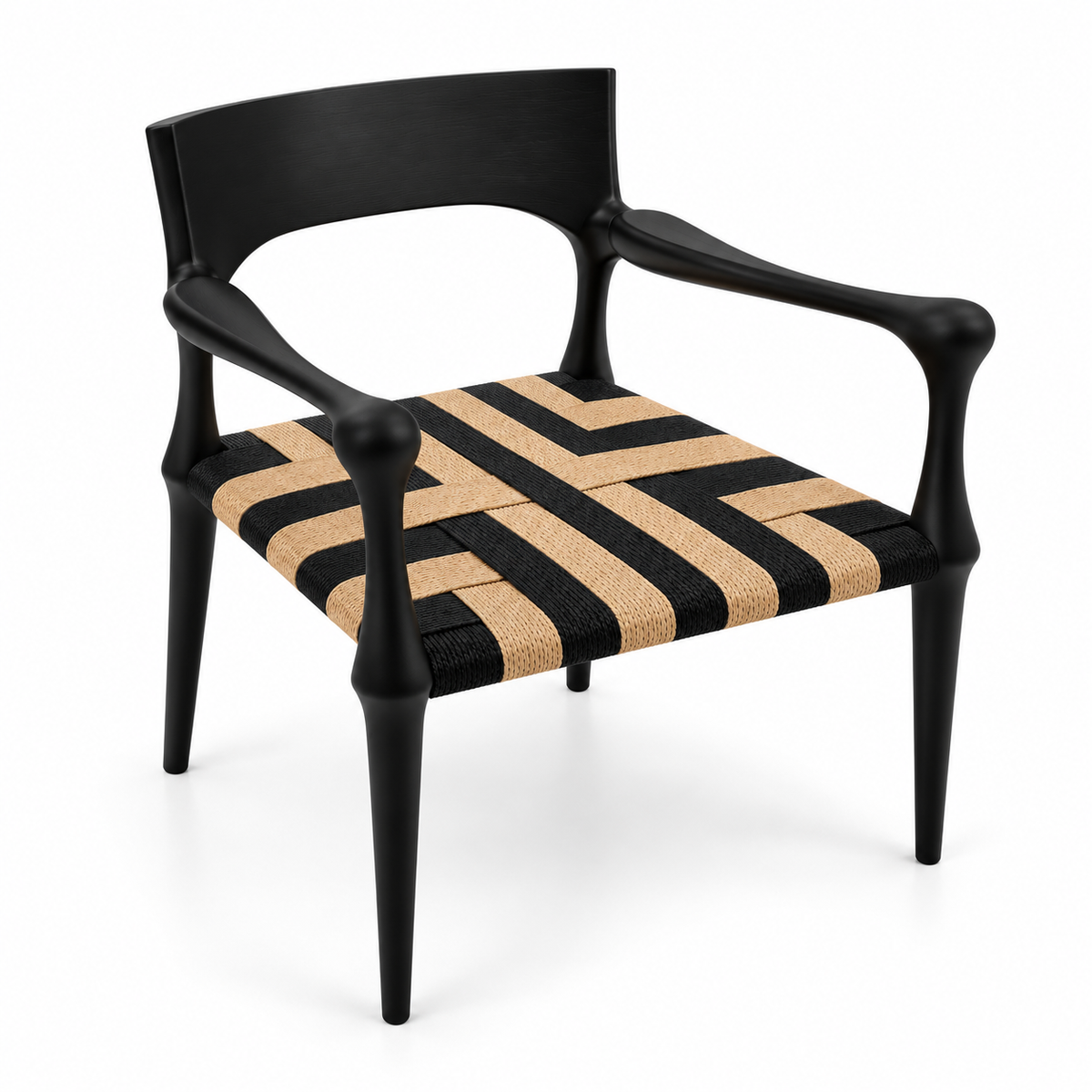 Angela Dining Chair - Black & Natural