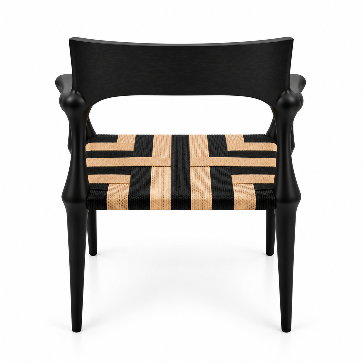 Angela Dining Chair - Black & Natural