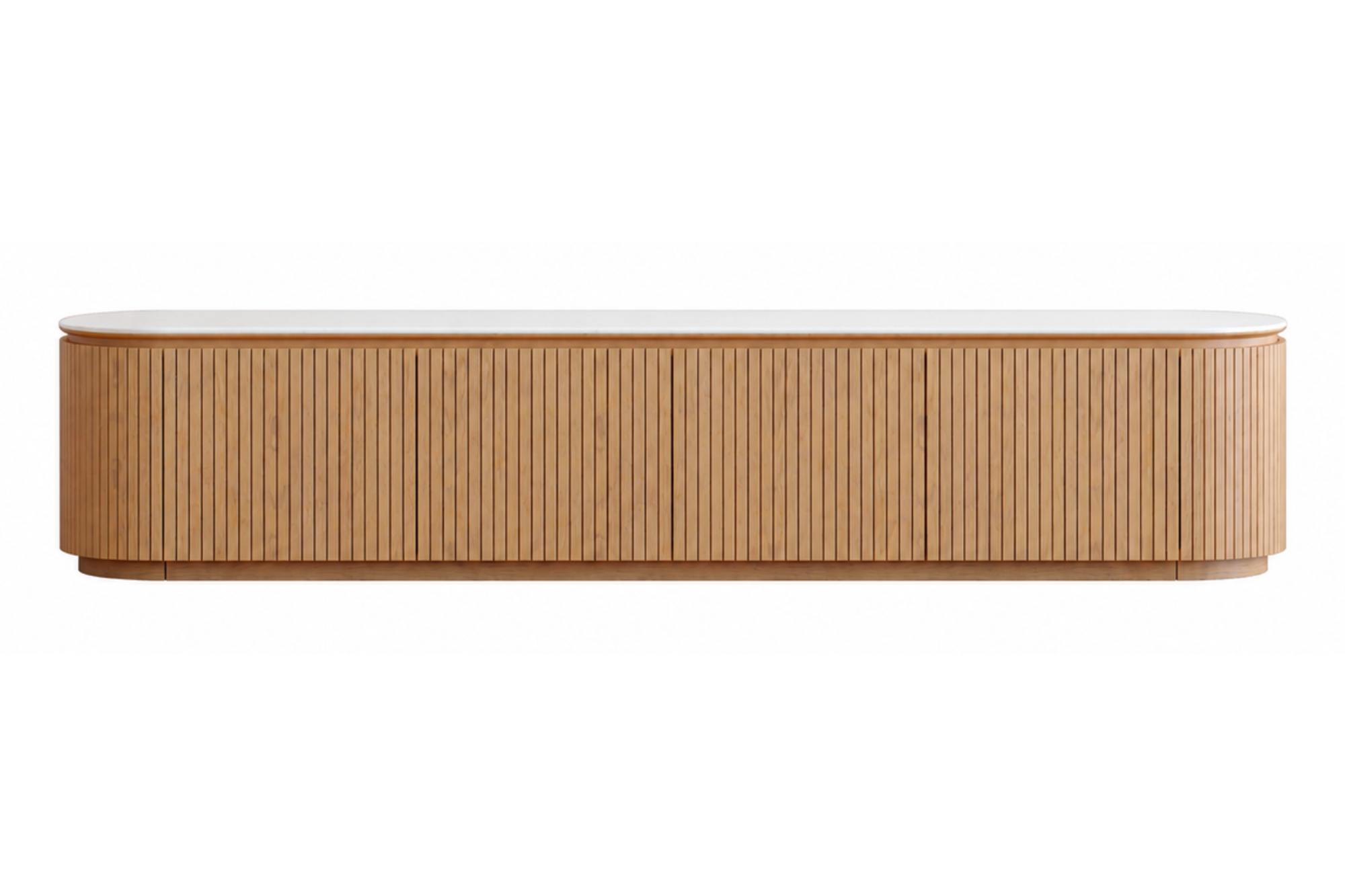 Charles TV Unit - Natural with White Top