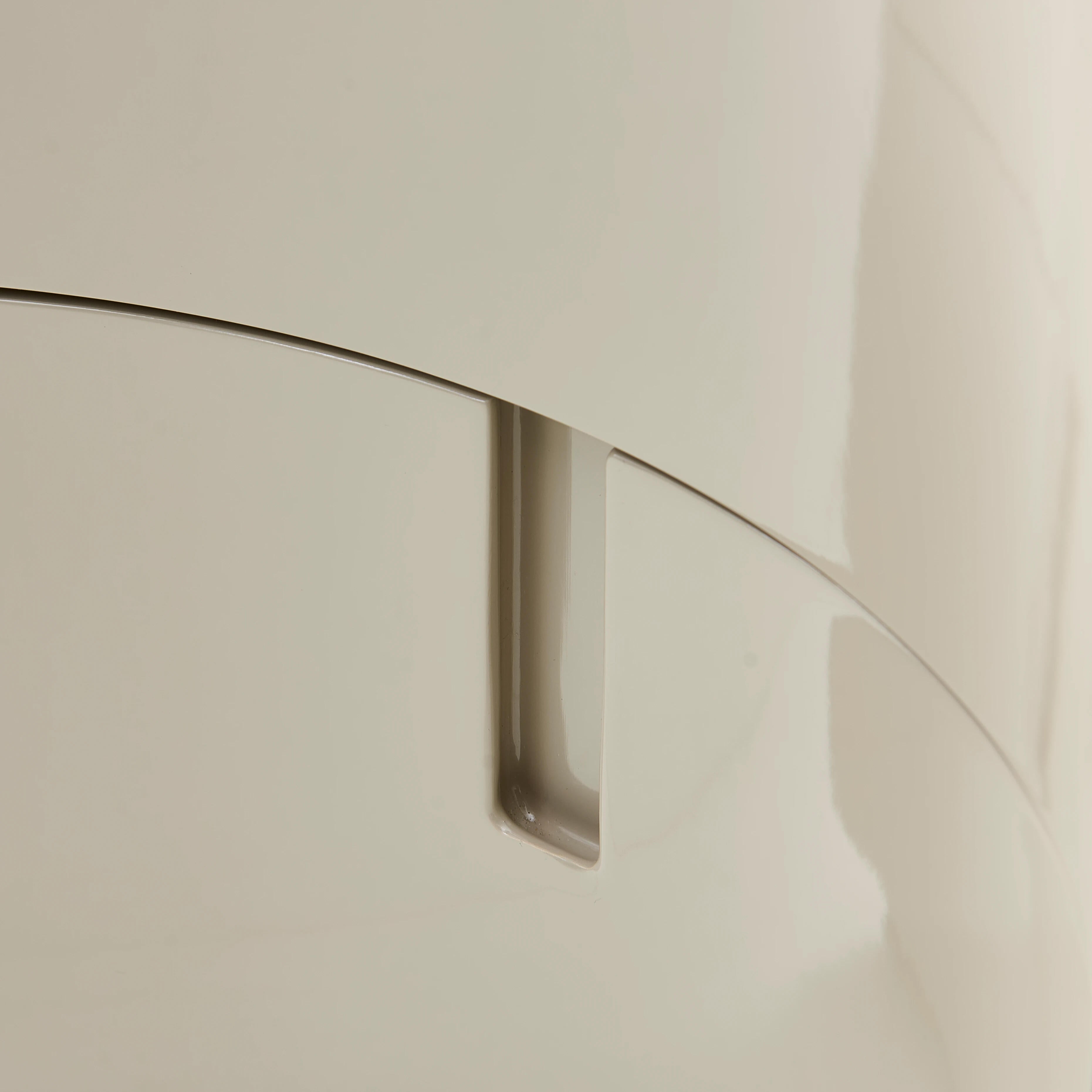 Crescent Bedside Table - Greige