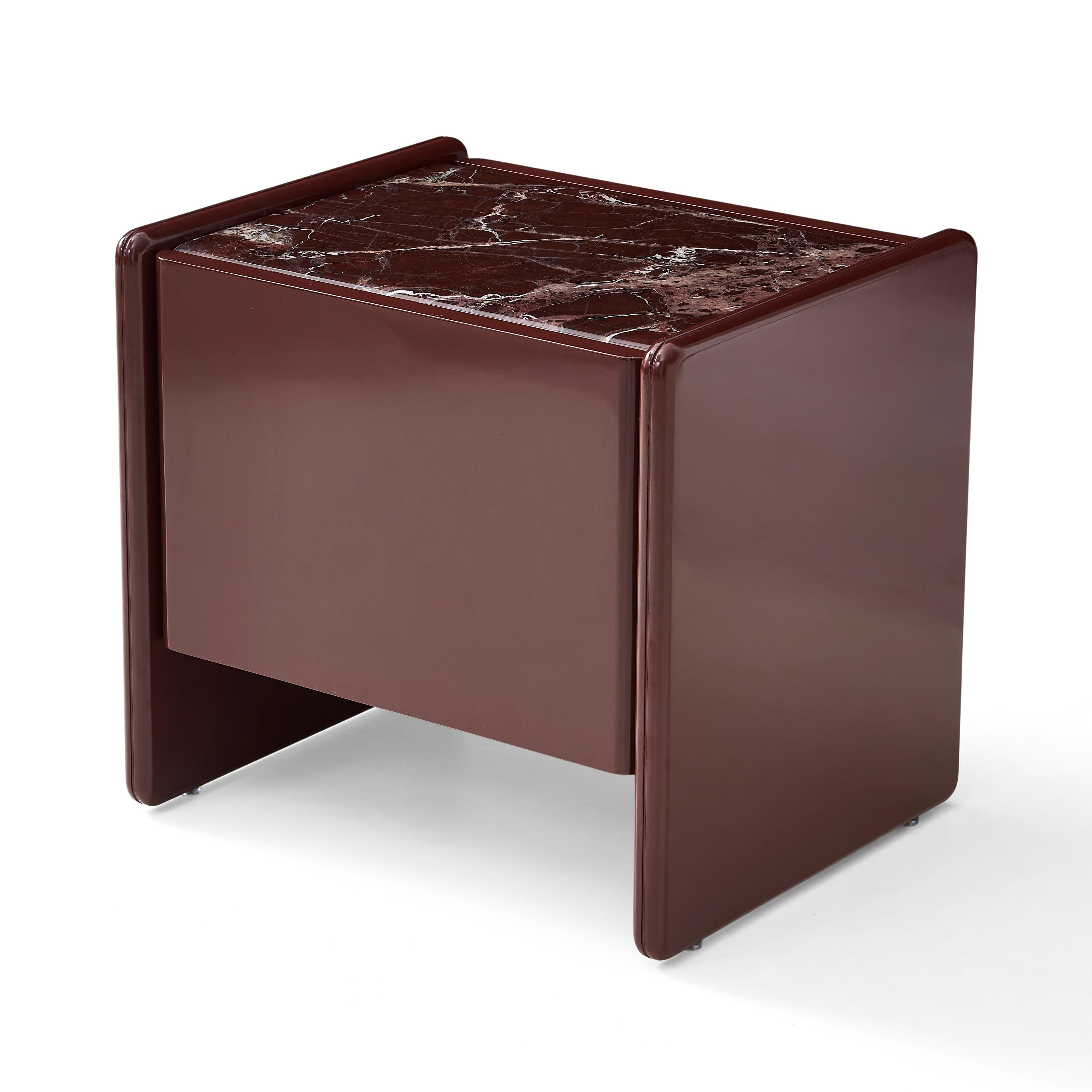 Geno Bedside Table - Dark Red