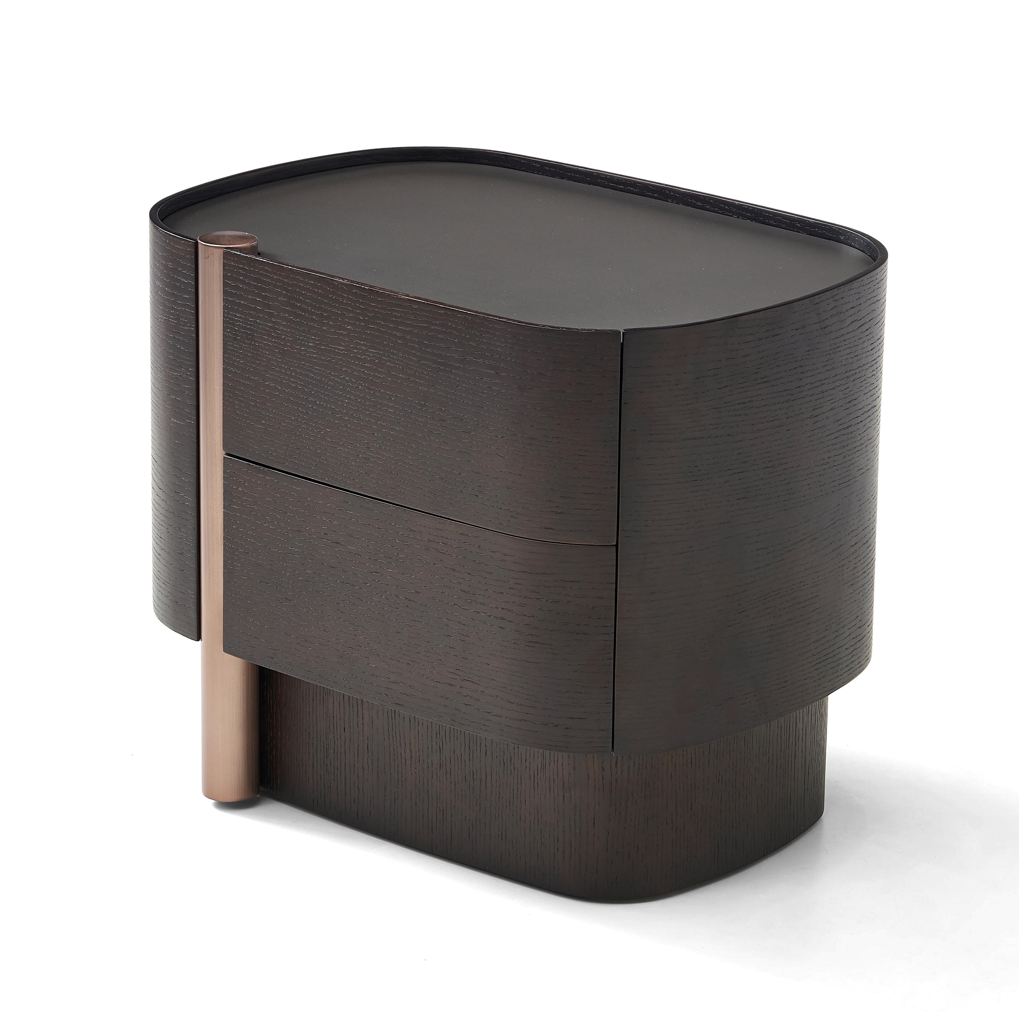 Jalen Bedside Table - Smoked Oak